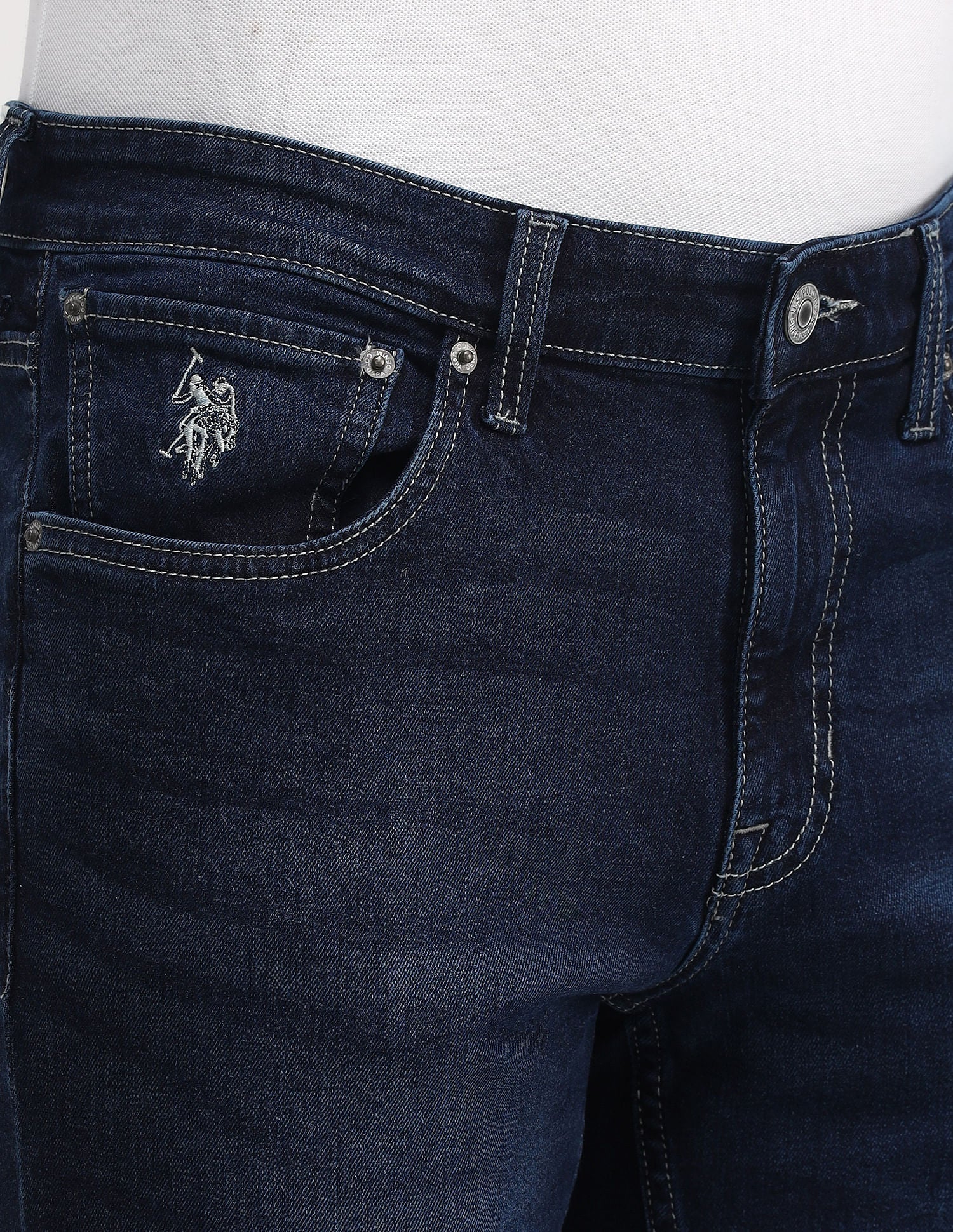 Brandon Slim Tapered Blue Jeans - Image 7