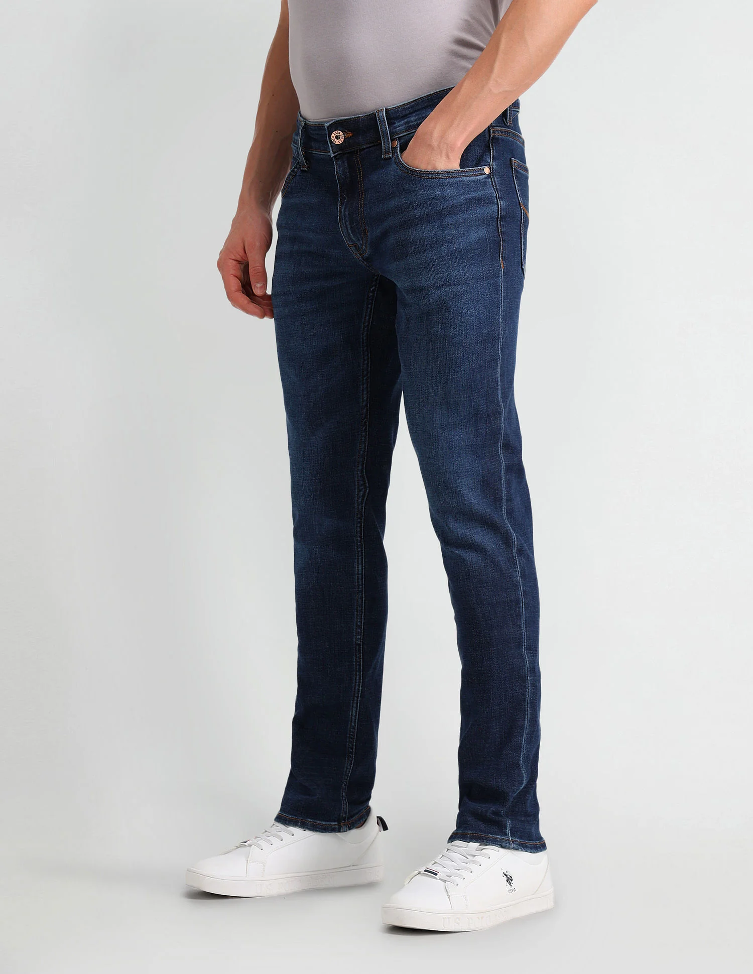 Brandon Slim Tapered Blue Jeans - Image 4