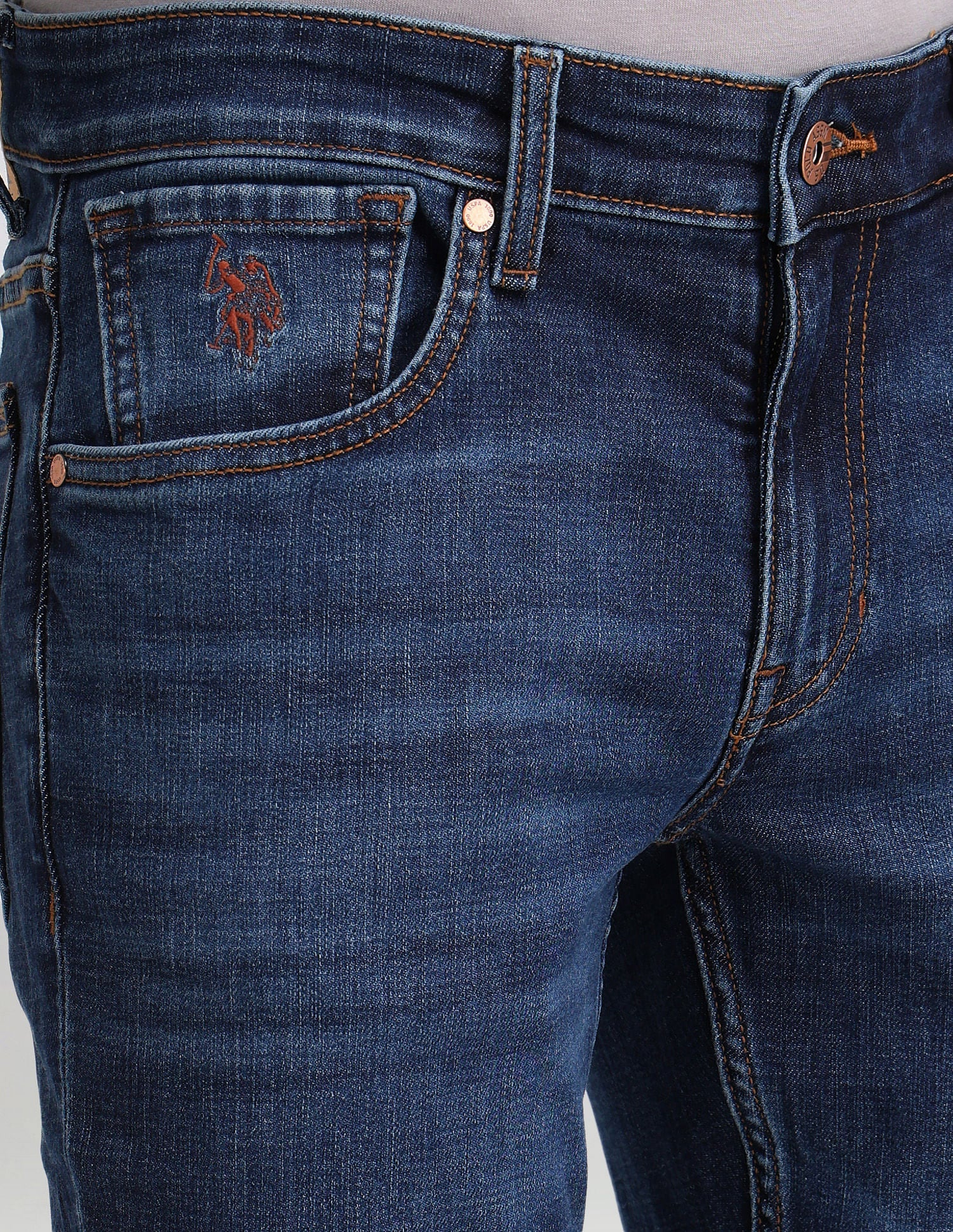 Brandon Slim Tapered Blue Jeans - Image 7