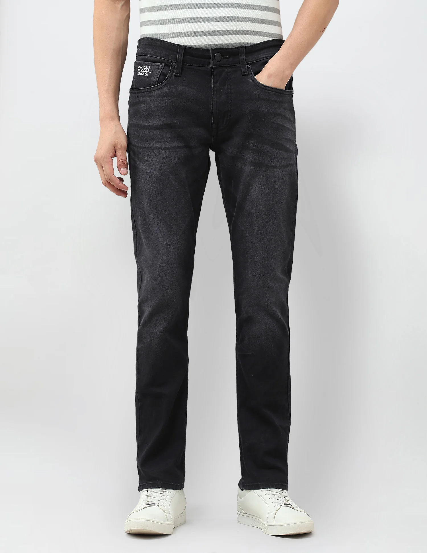 Brandon Slim Tapered Fit Black Jeans - Image 6