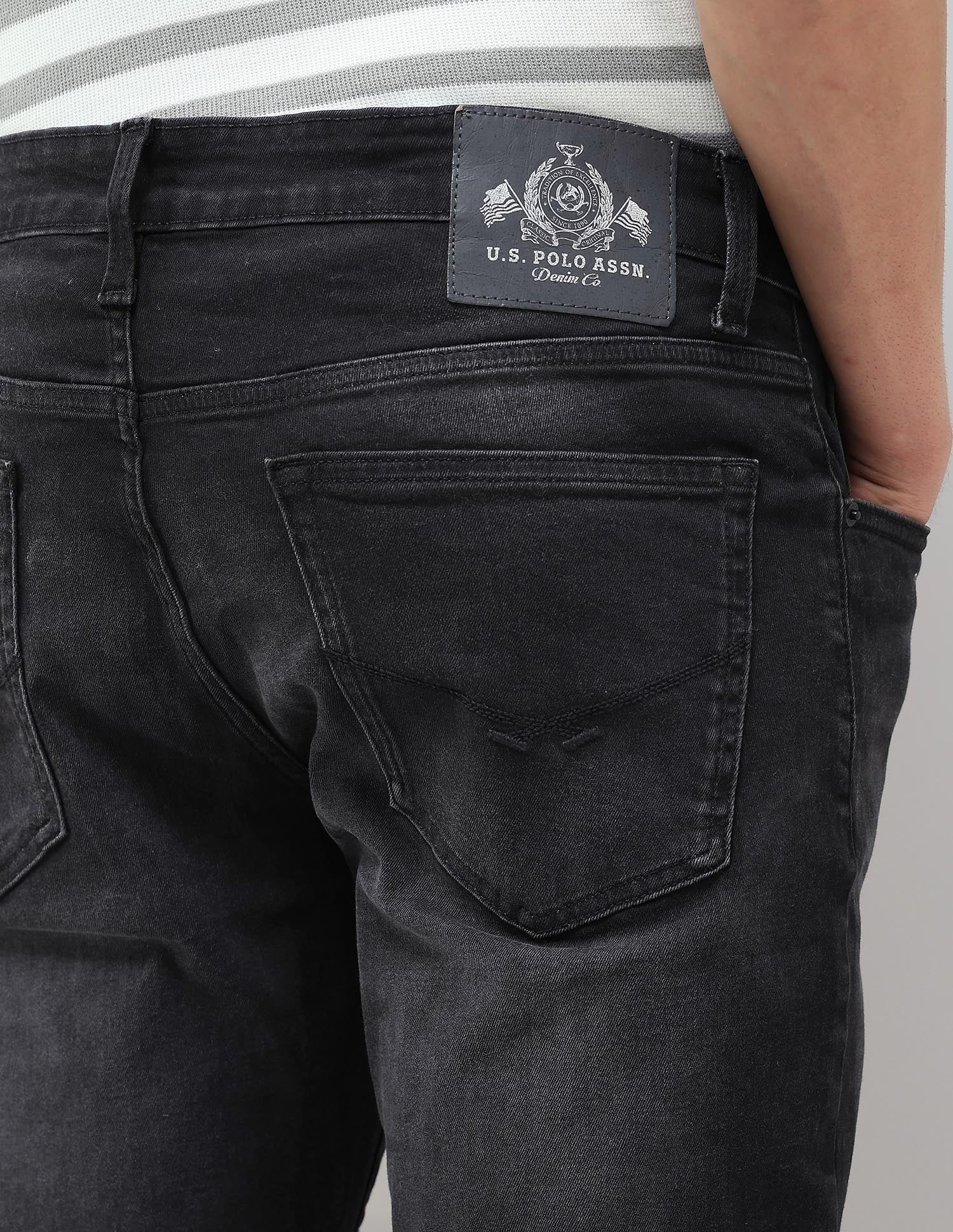 Brandon Slim Tapered Fit Black Jeans - Image 8