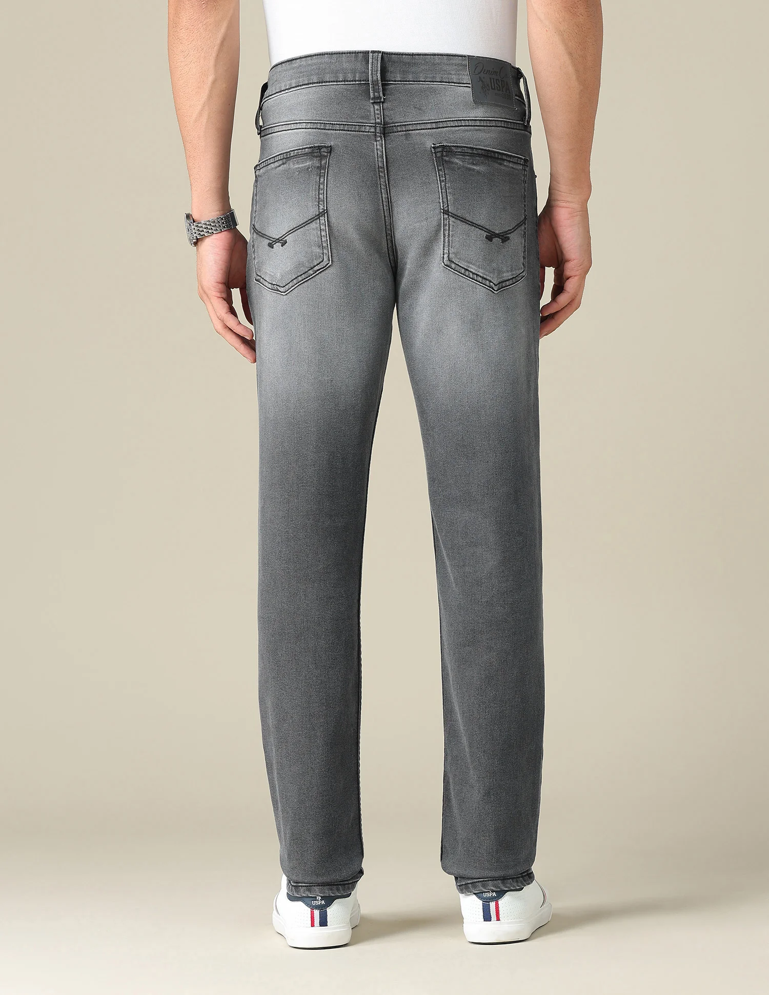 Brandon Slim Tapered Fit Black Jeans - Image 5