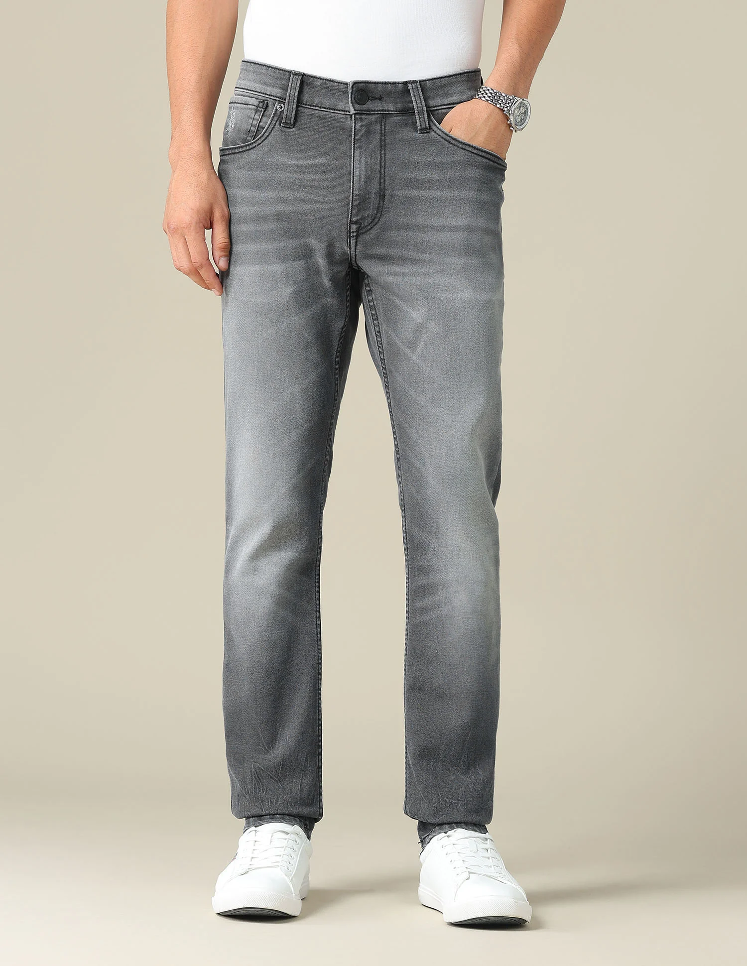 Brandon Slim Tapered Fit Black Jeans - Image 6