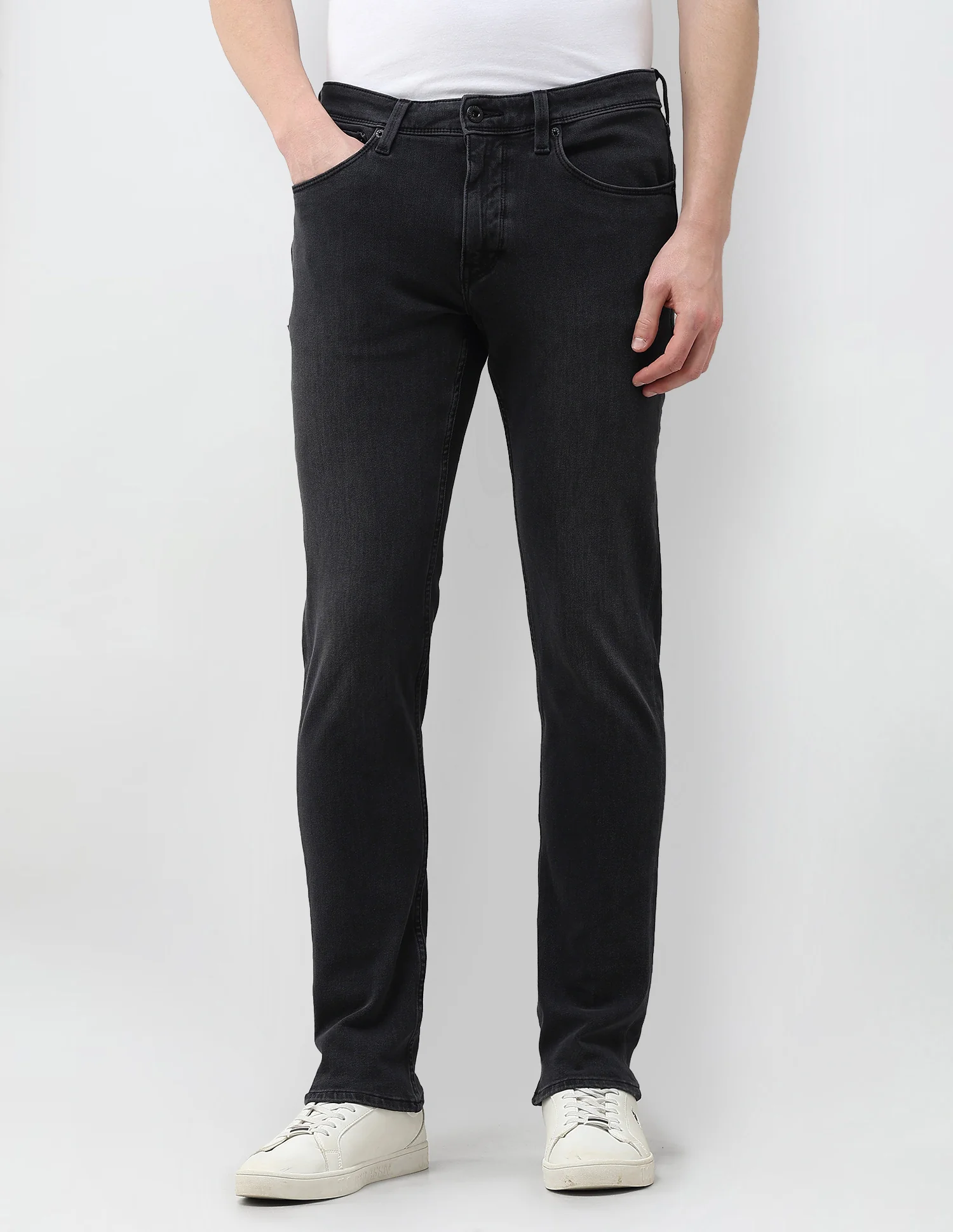 Brandon Slim Tapered Fit Black Jeans - Image 6