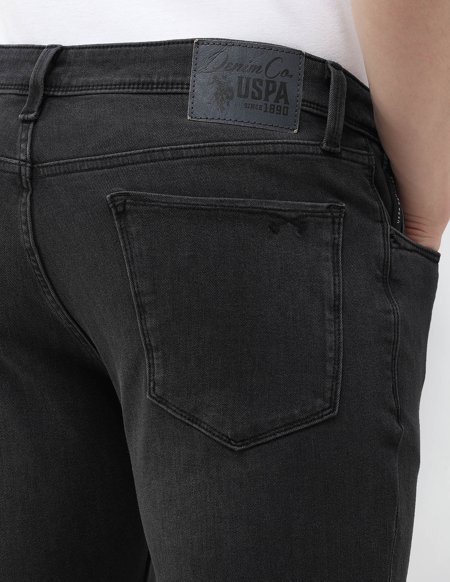 Brandon Slim Tapered Fit Black Jeans - Image 8