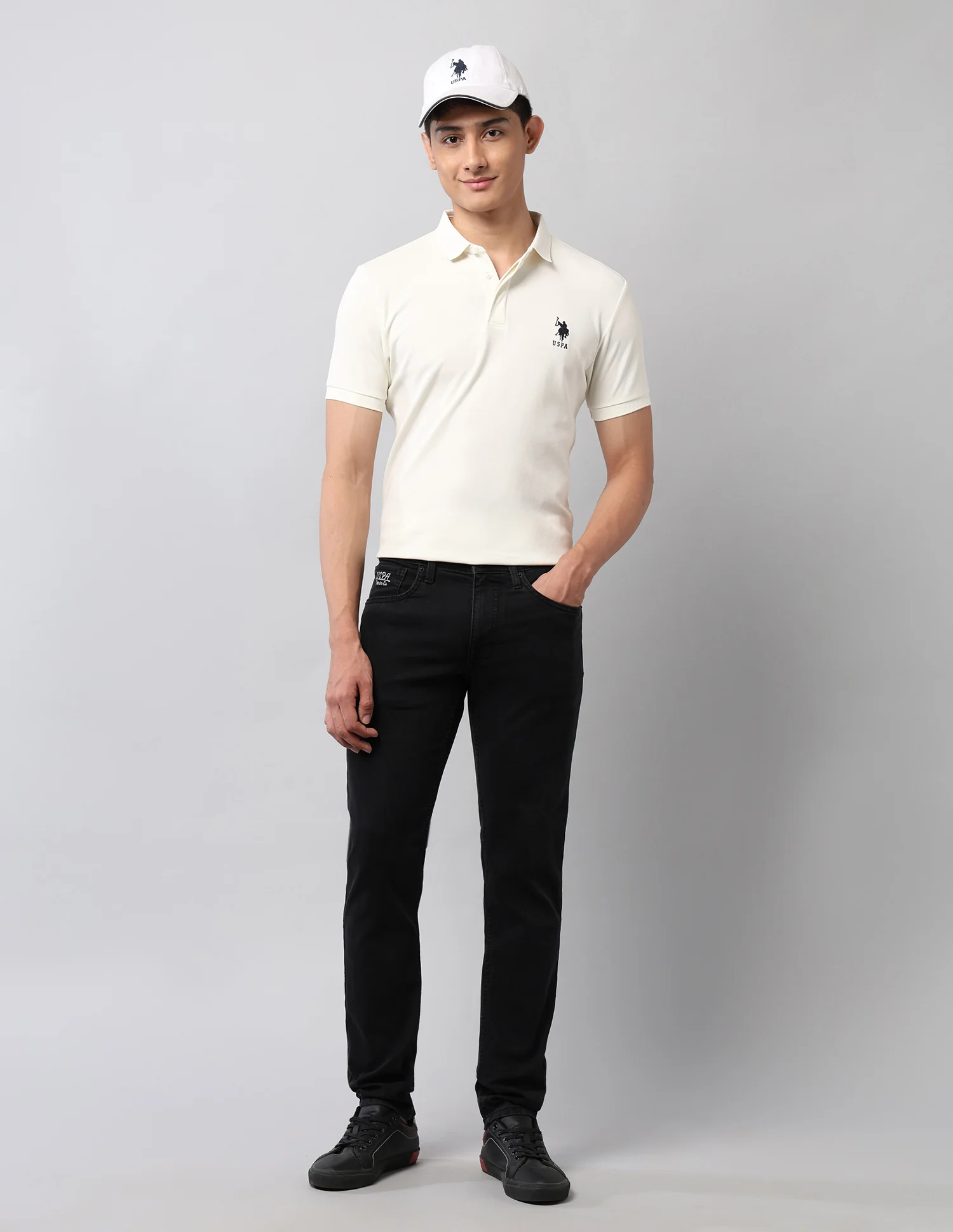 Brandon Slim Tapered Fit Black Jeans - Image 3