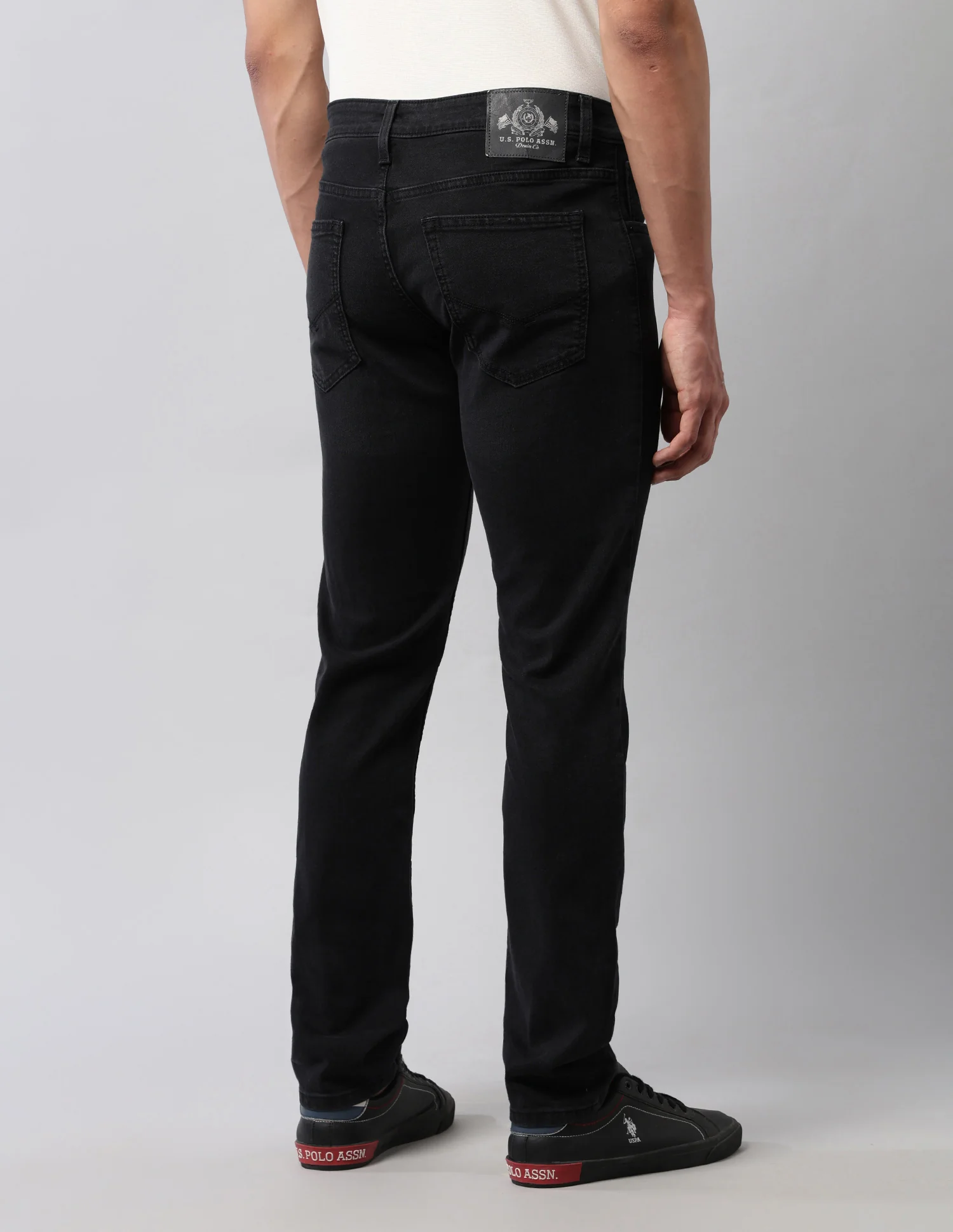 Brandon Slim Tapered Fit Black Jeans - Image 5