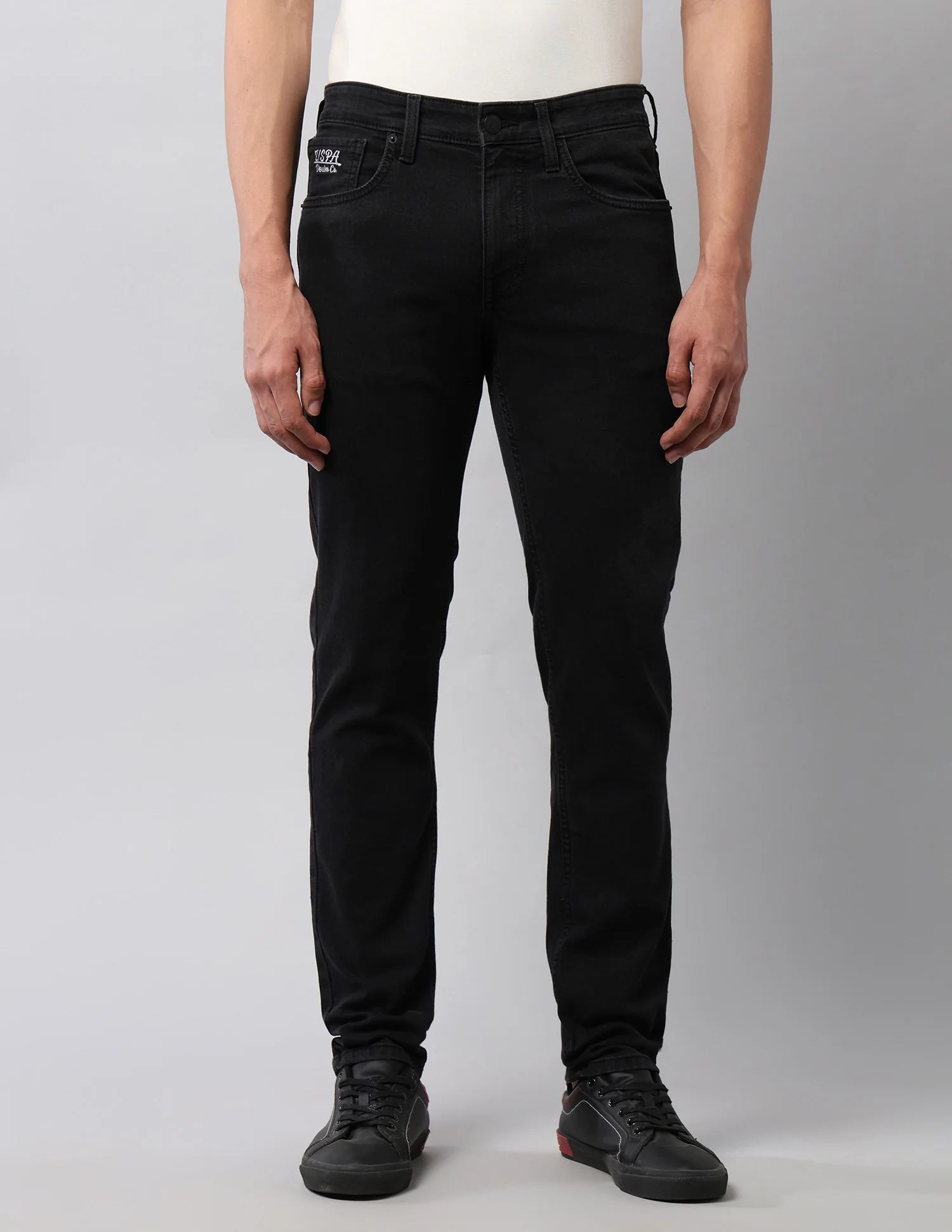 Brandon Slim Tapered Fit Black Jeans - Image 6