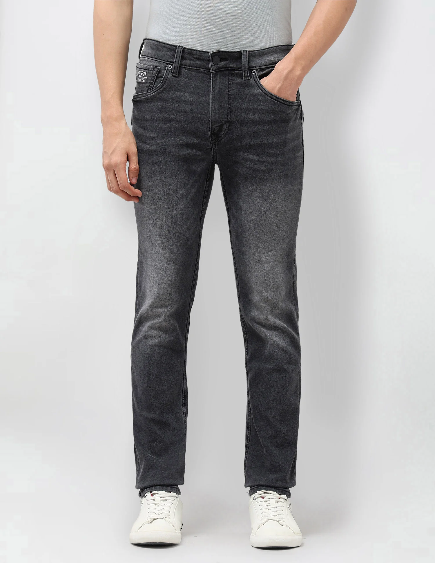Brandon Slim Tapered Fit Black Jeans - Image 6