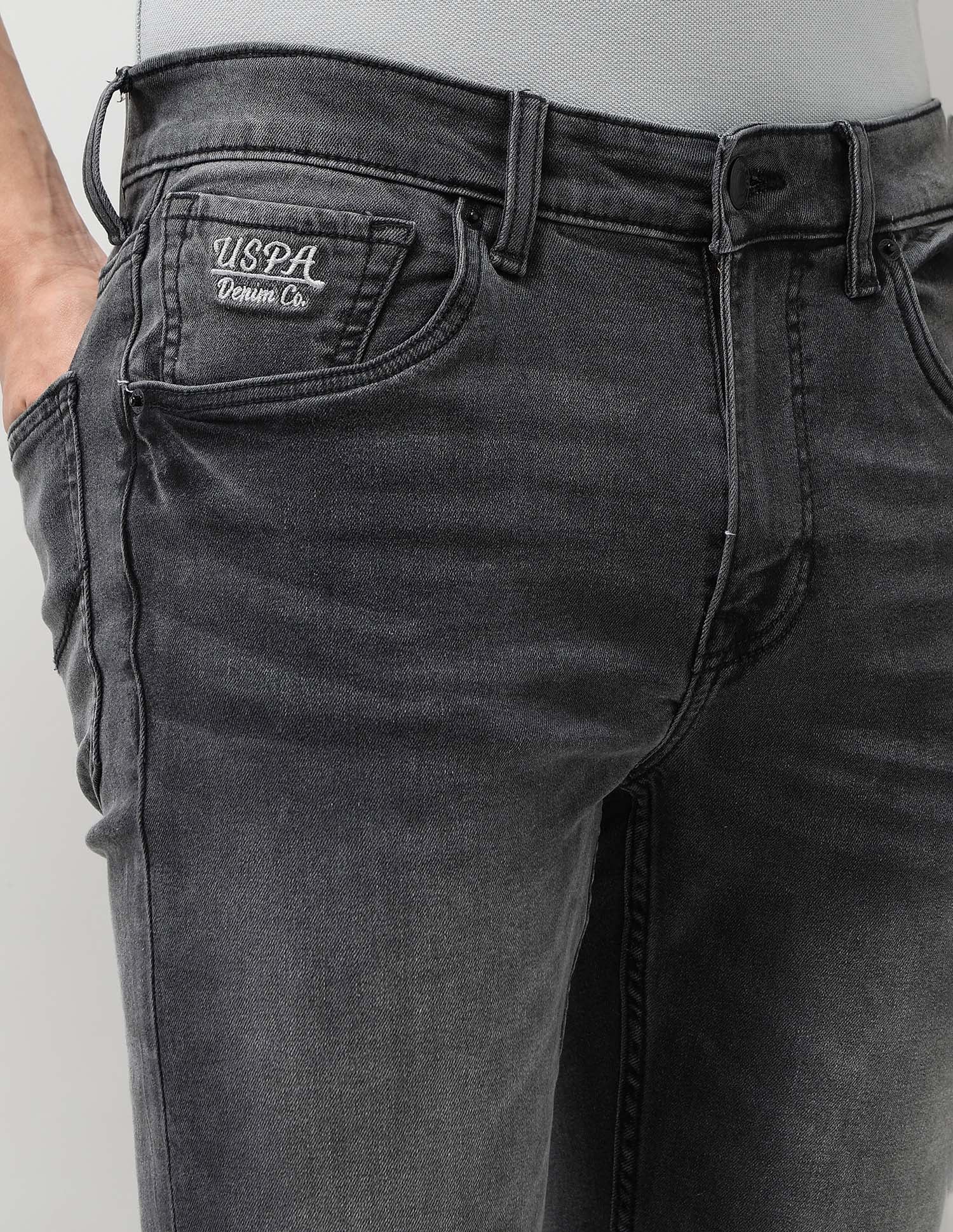 Brandon Slim Tapered Fit Black Jeans - Image 7