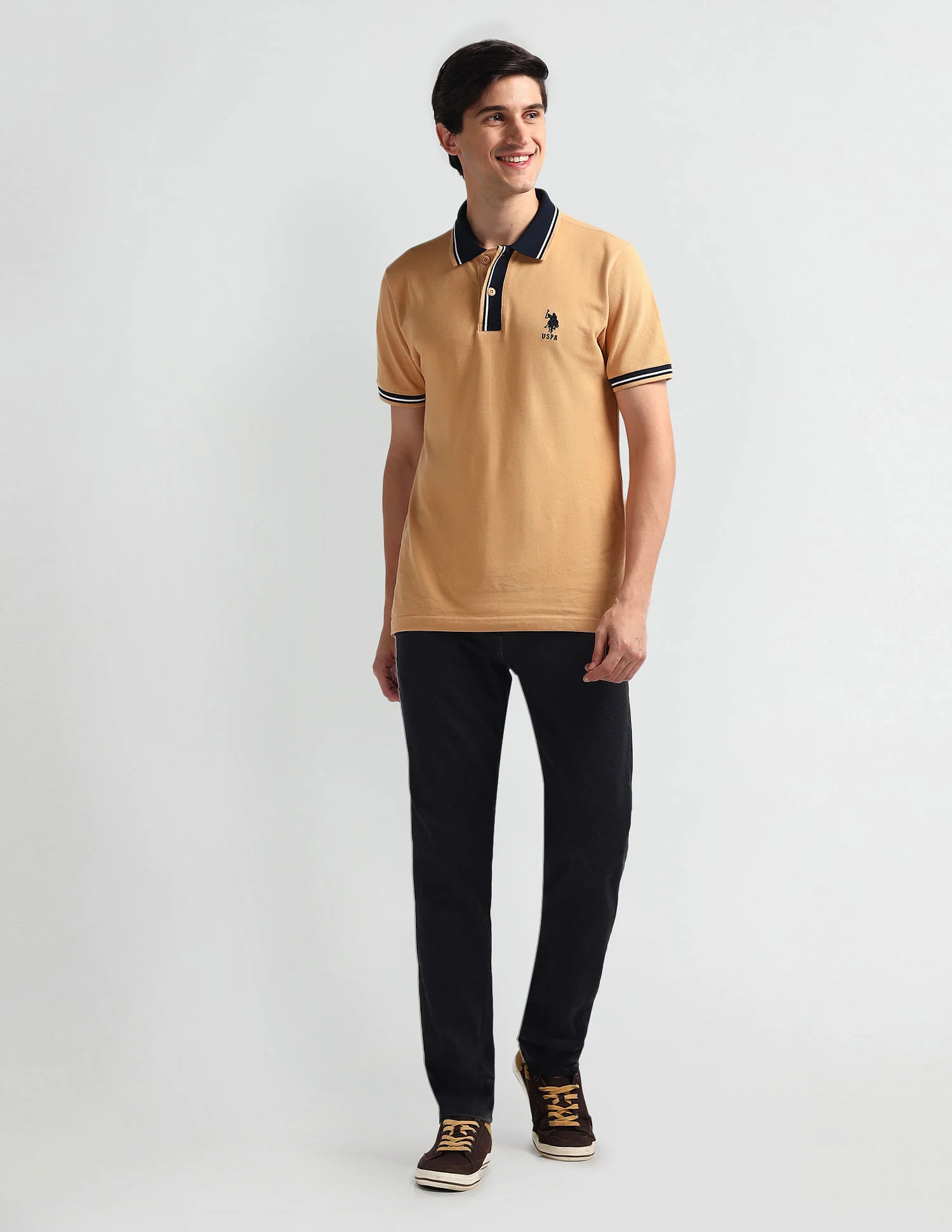 Brandon Slim Tapered Fit Black Jeans - Image 3
