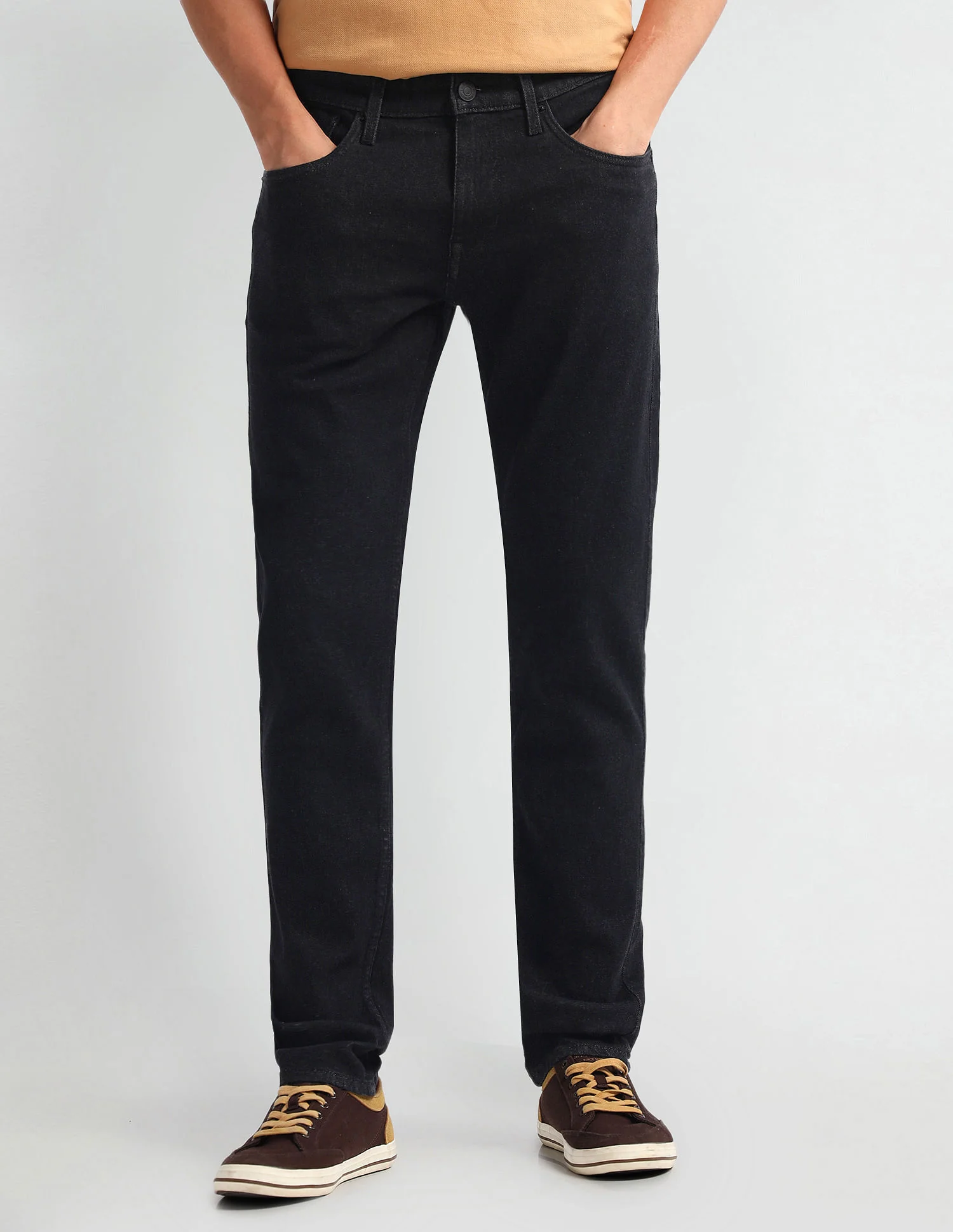 Brandon Slim Tapered Fit Black Jeans - Image 6