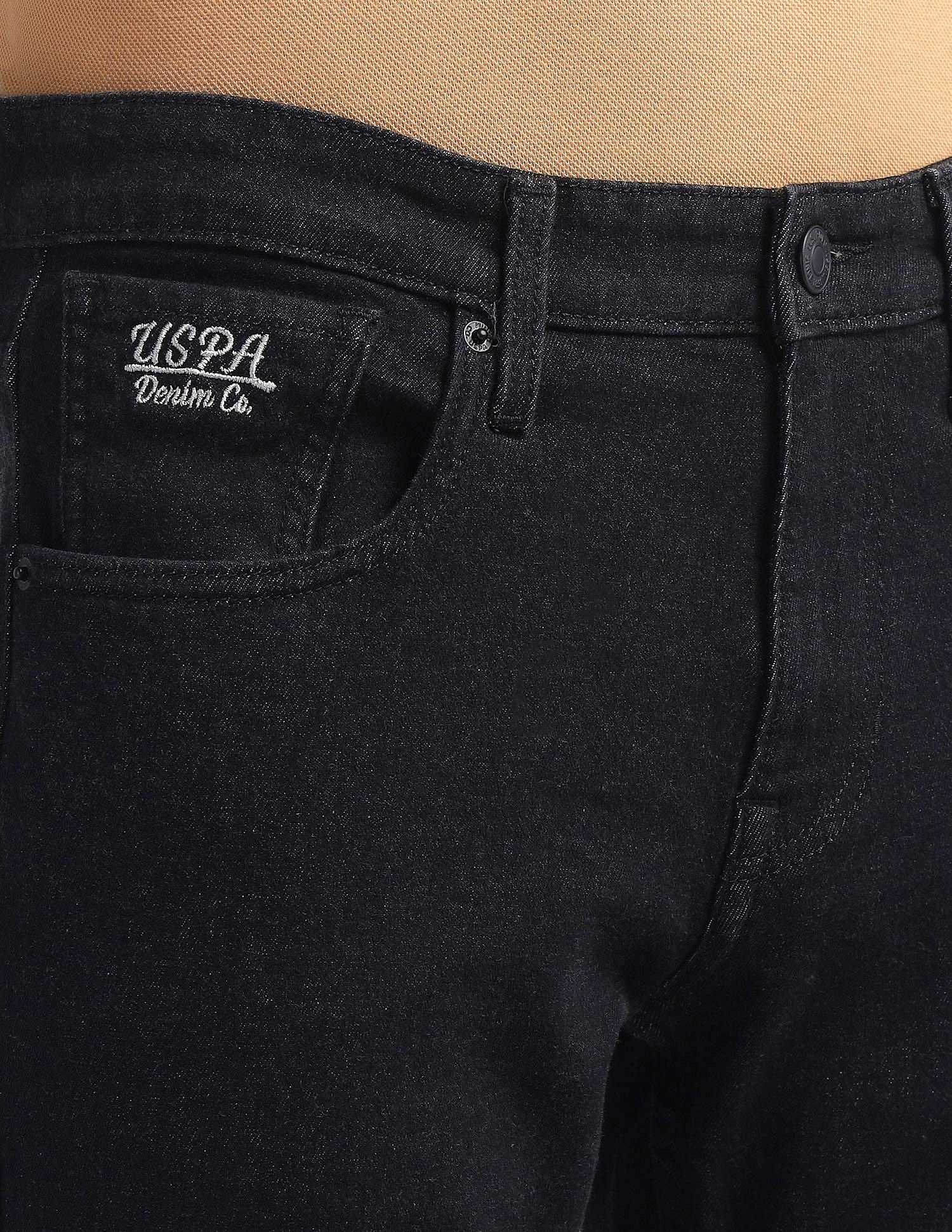 Brandon Slim Tapered Fit Black Jeans - Image 7