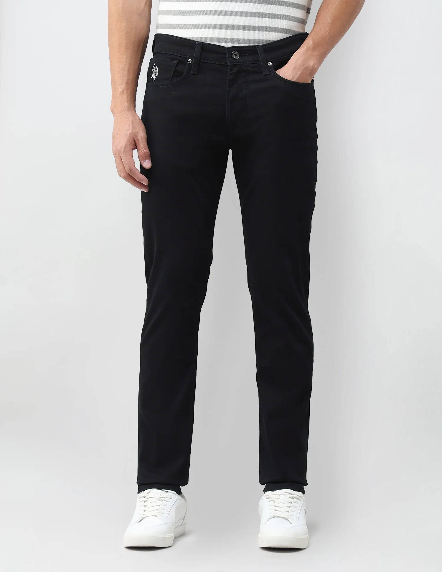 Brandon Slim Tapered Fit Black Jeans - Image 6