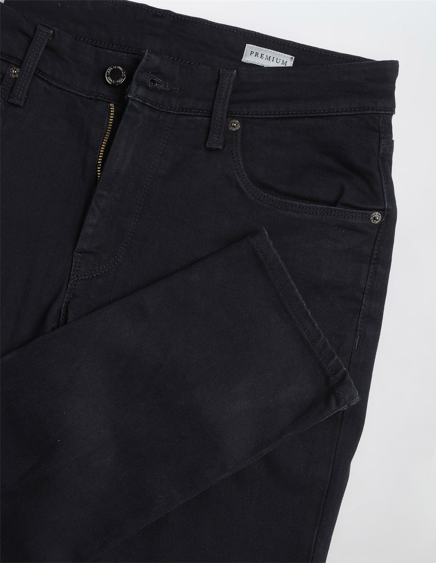 Brandon Slim Tapered Fit Black Jeans - Image 2