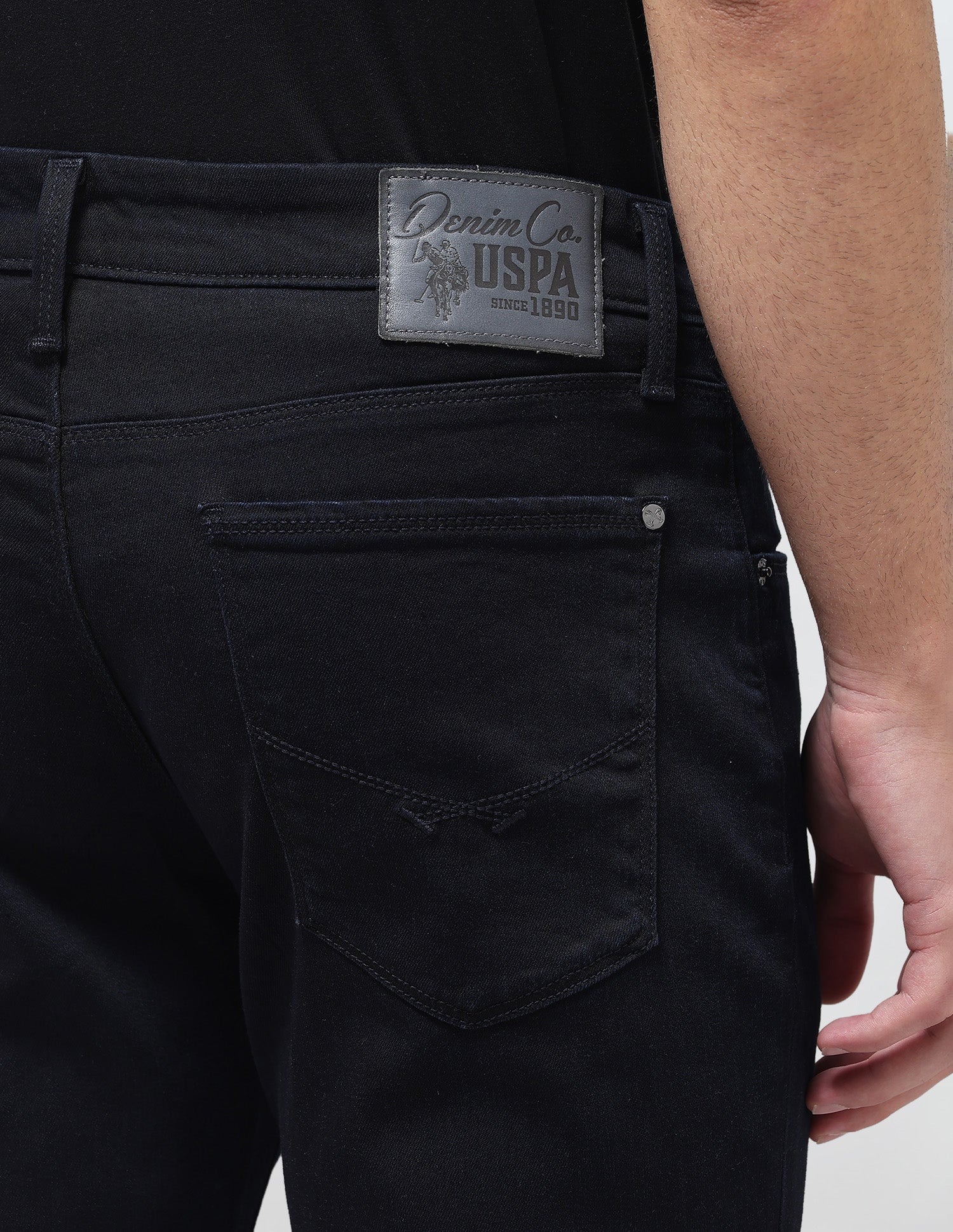 Brandon Slim Tapered Fit Black Jeans - Image 8