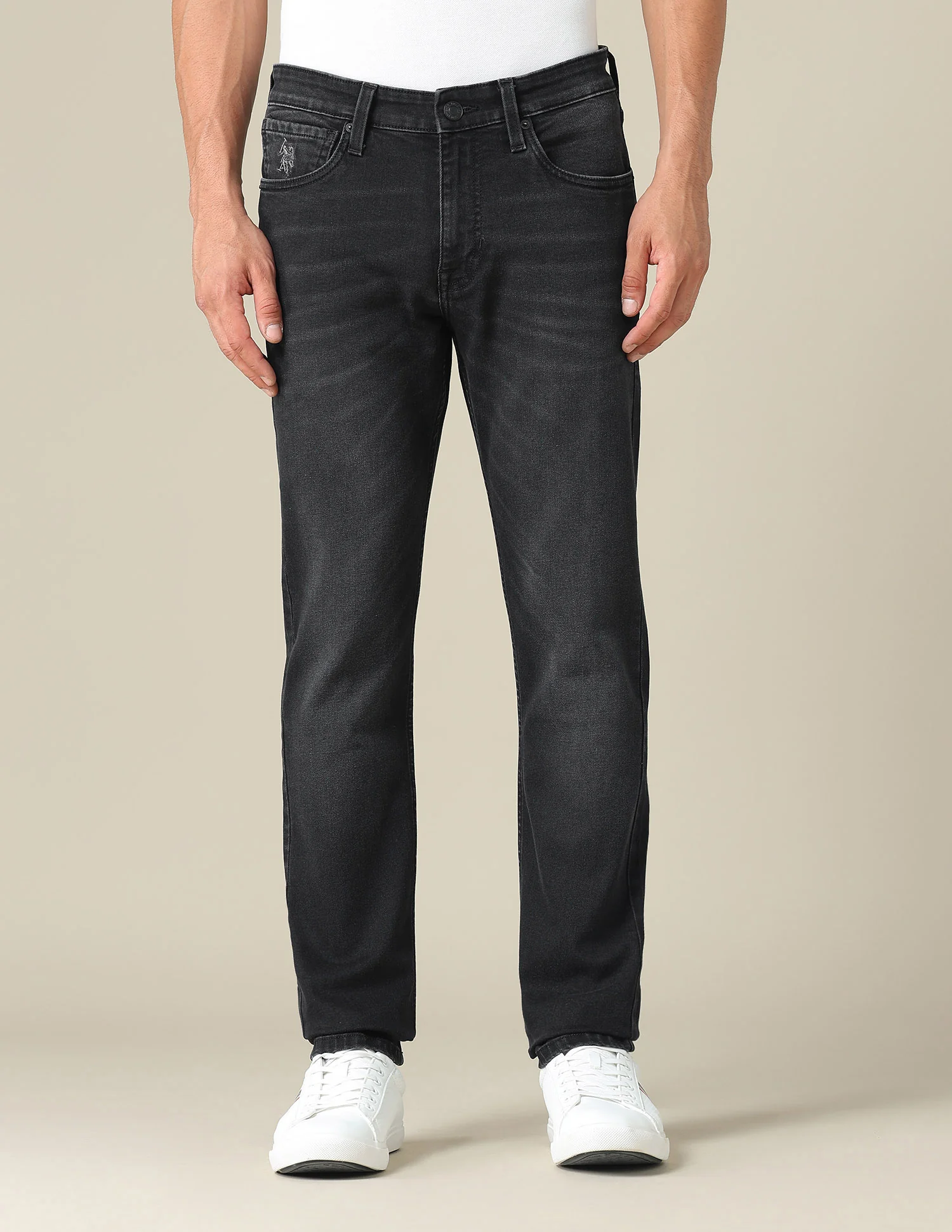 Brandon Slim Tapered Fit Black Jeans - Image 6