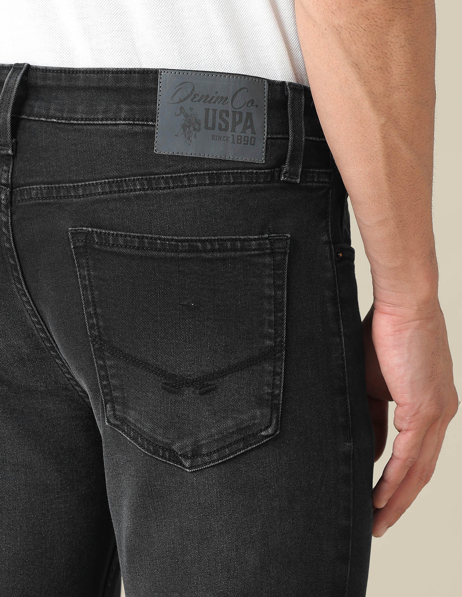 Brandon Slim Tapered Fit Black Jeans - Image 8