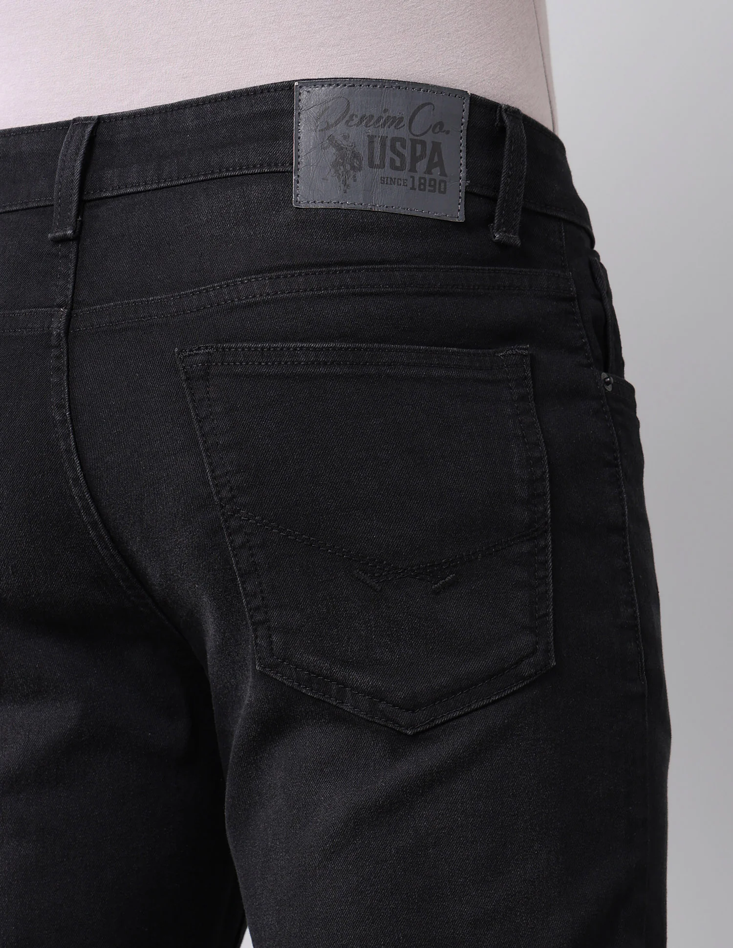 Brandon Slim Tapered Fit Black Jeans - Image 8