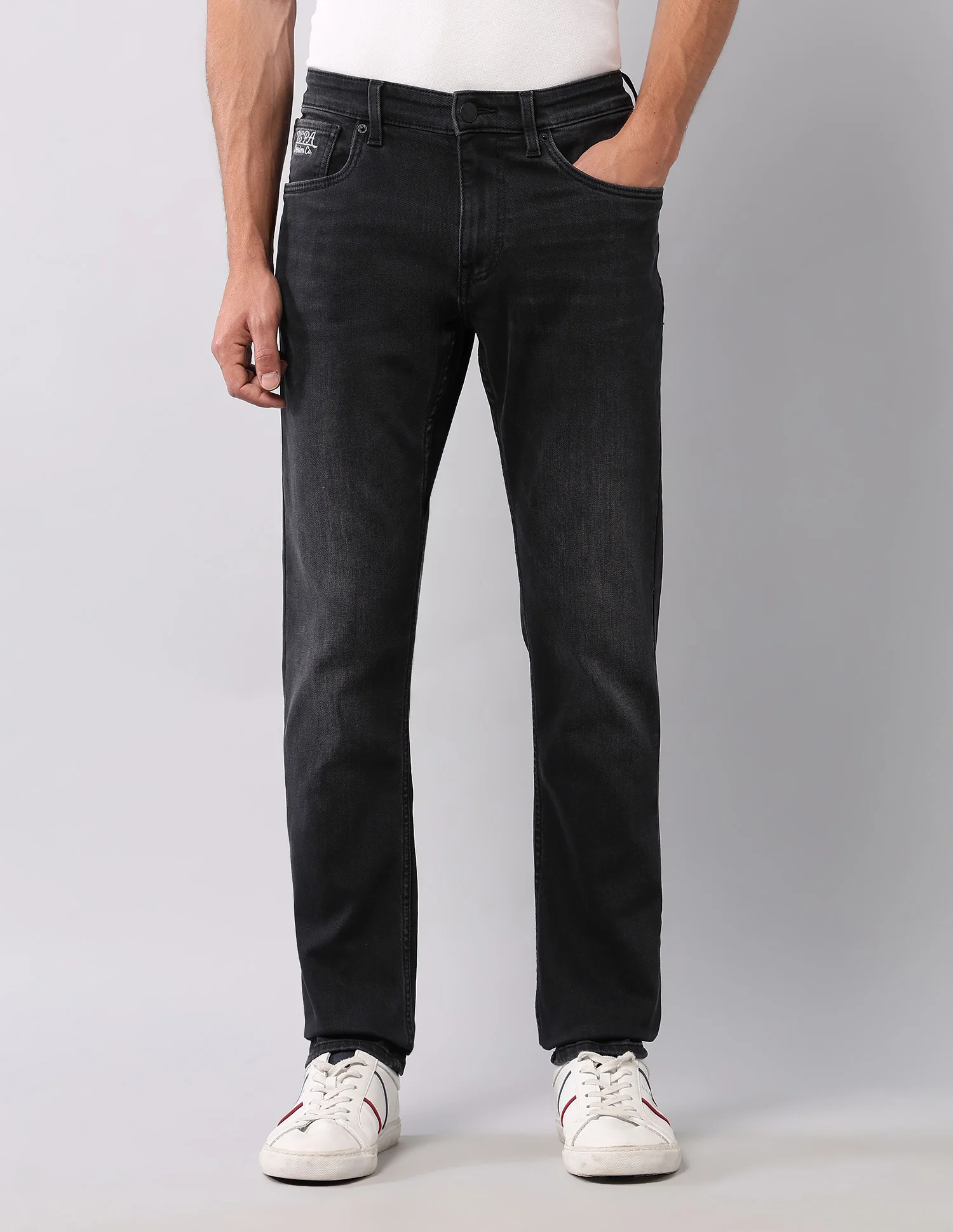 Brandon Slim Tapered Fit Black Jeans - Image 6