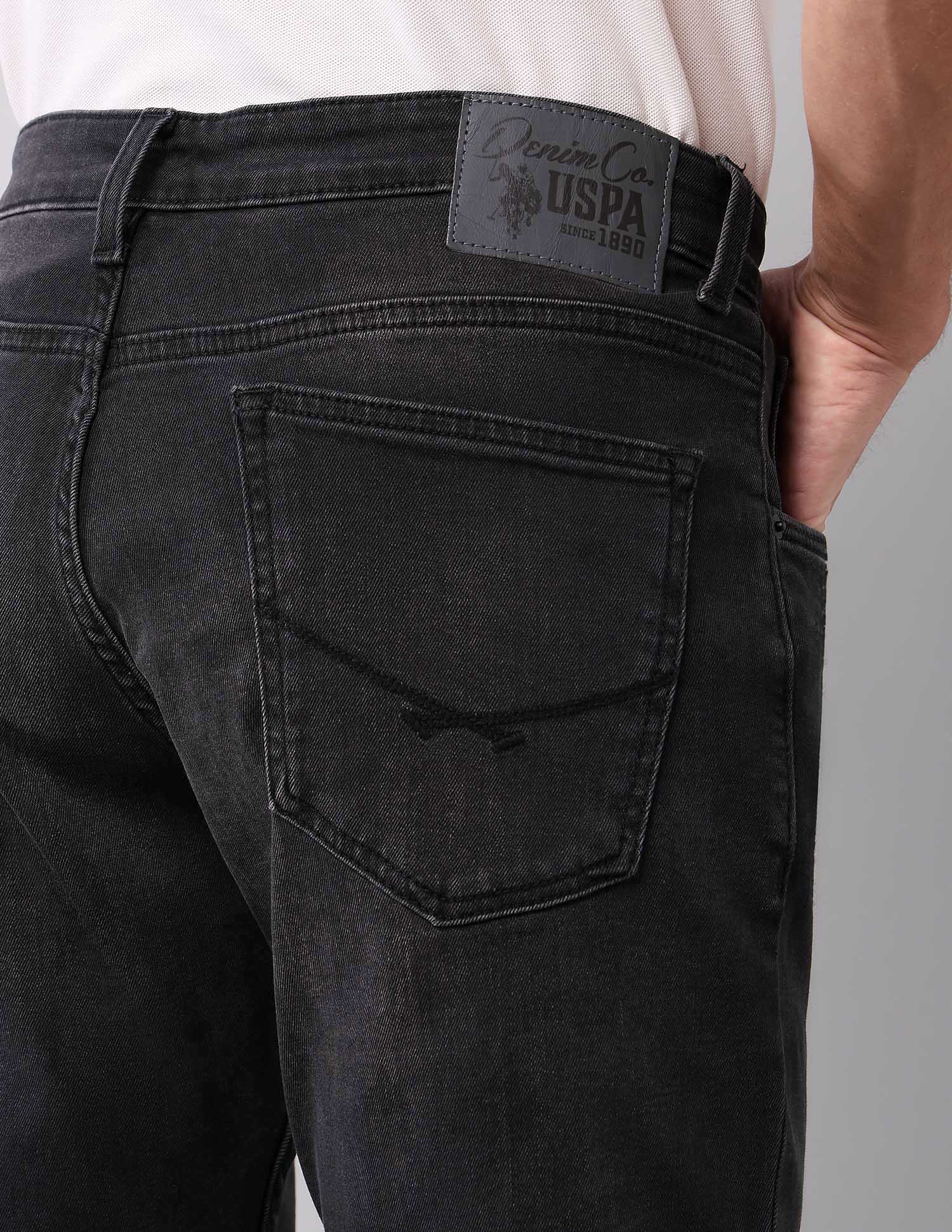 Brandon Slim Tapered Fit Black Jeans - Image 8