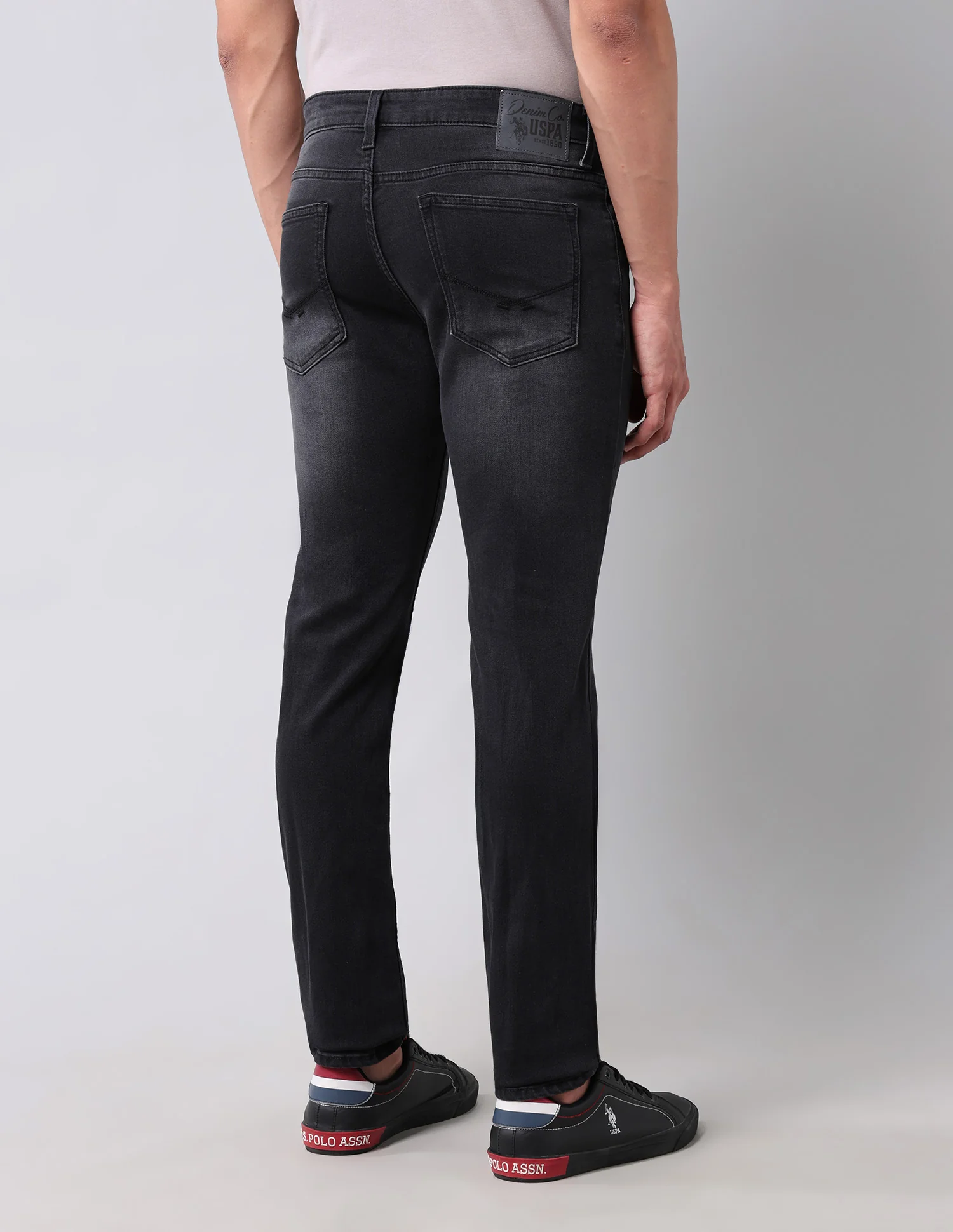 Brandon Slim Tapered Fit Black Jeans - Image 5
