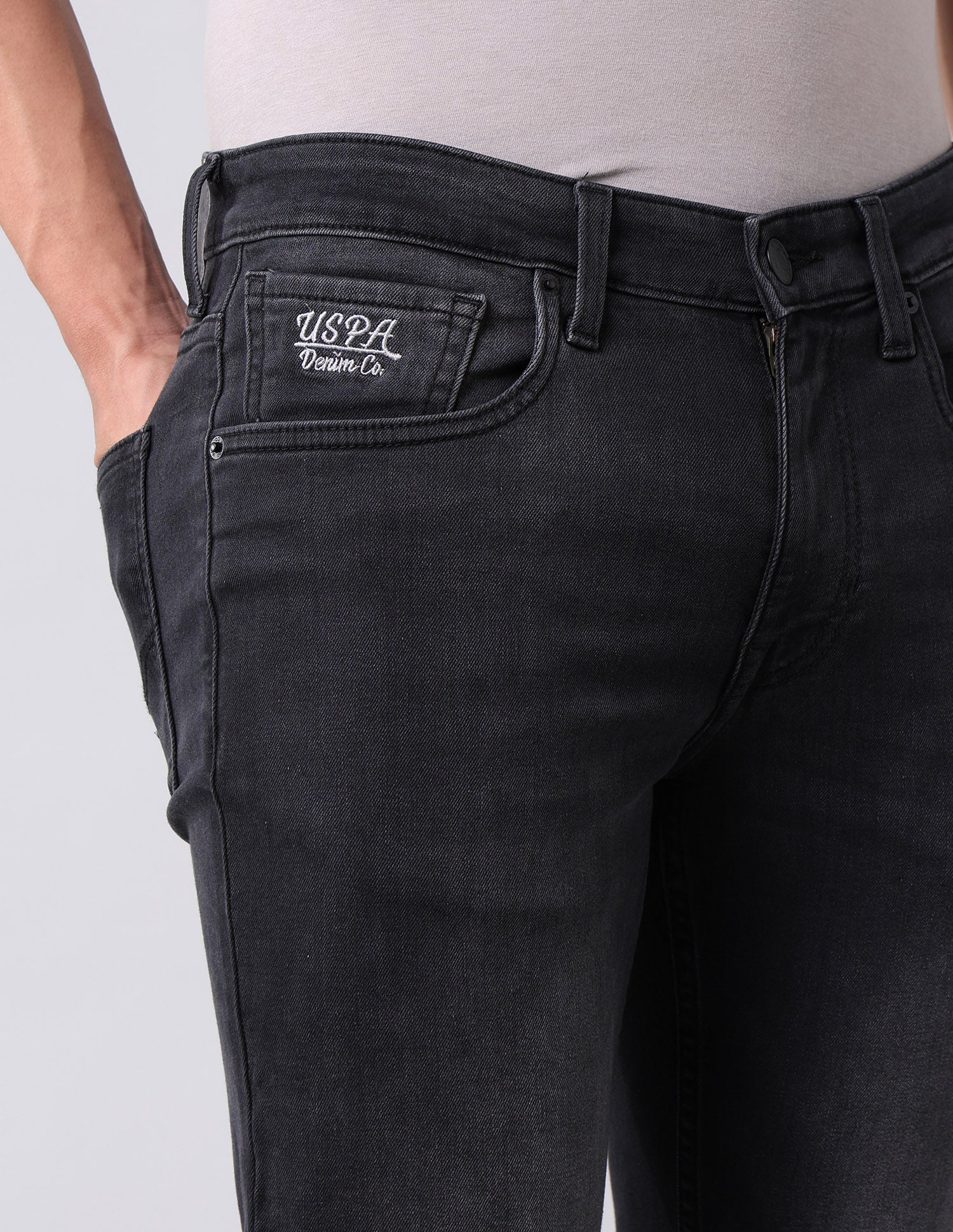 Brandon Slim Tapered Fit Black Jeans - Image 7