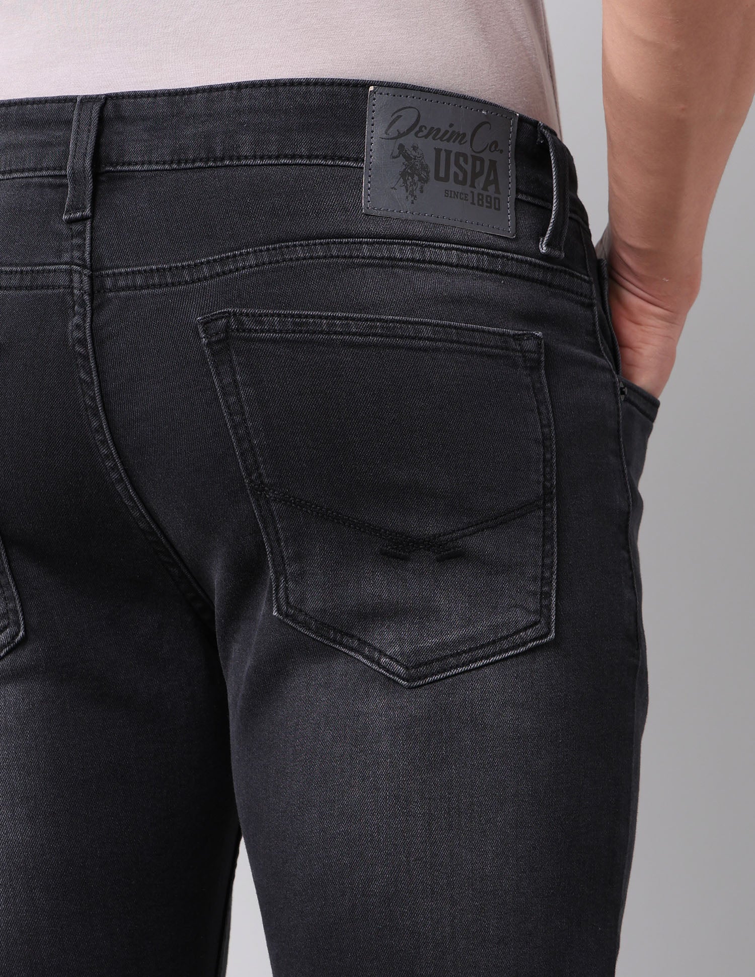 Brandon Slim Tapered Fit Black Jeans - Image 8
