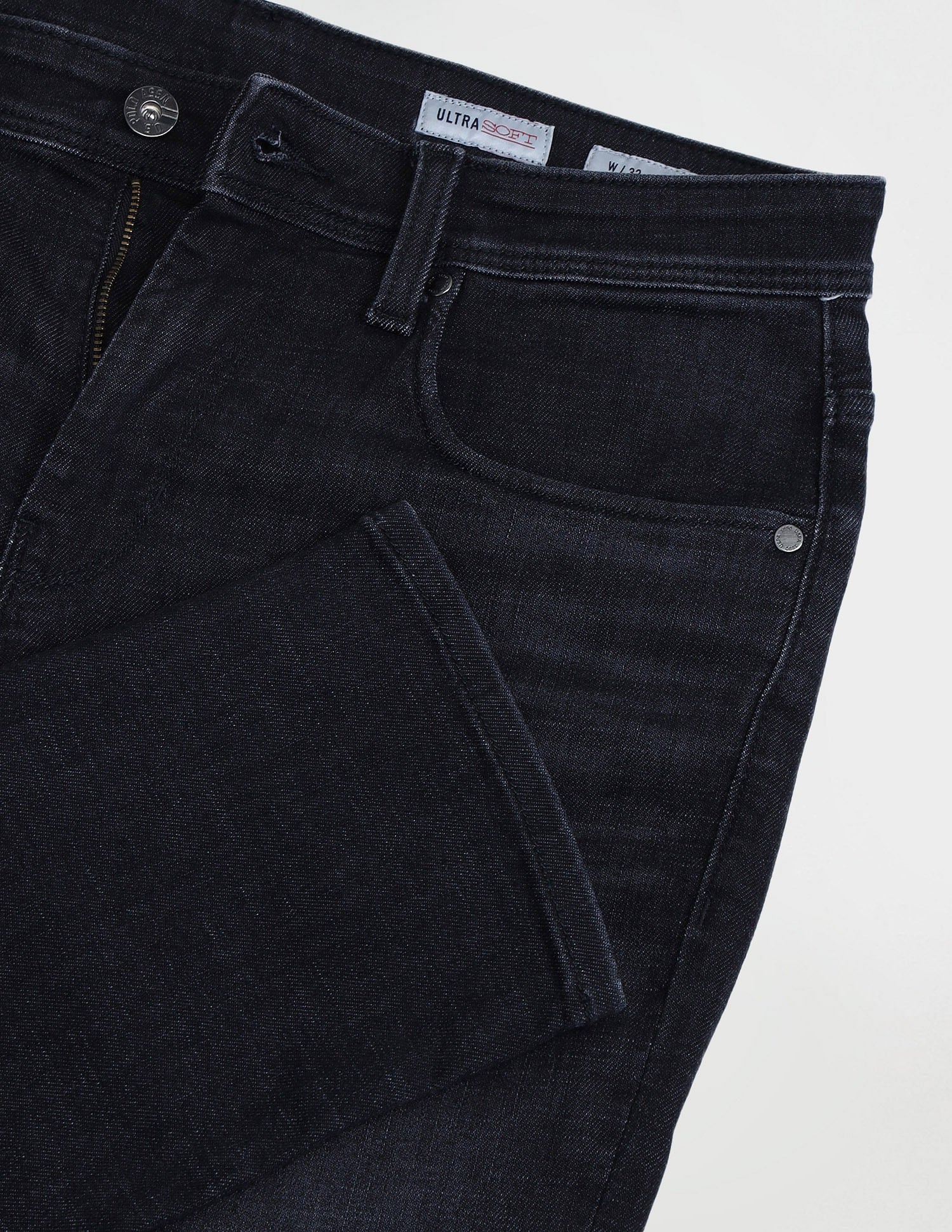 Brandon Slim Tapered Fit Black Jeans - Image 2