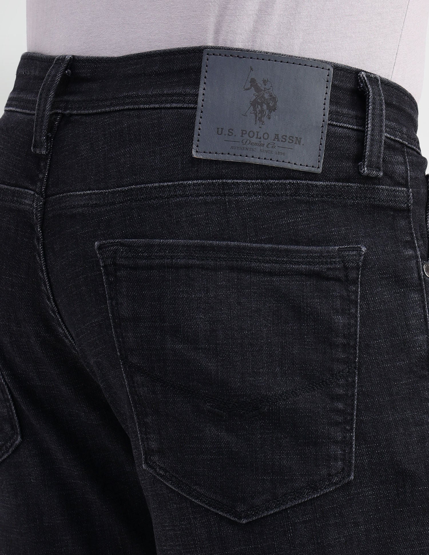 Brandon Slim Tapered Fit Black Jeans - Image 7