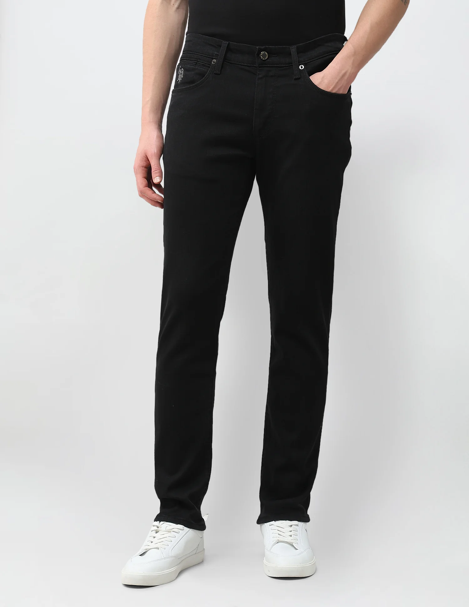 Brandon Slim Tapered Fit Black Jeans - Image 6