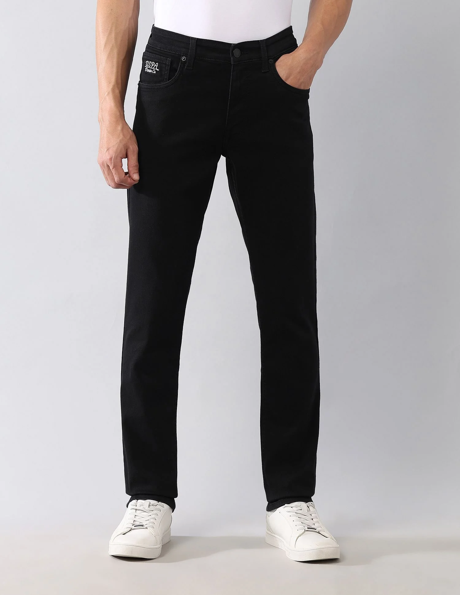 Brandon Slim Tapered Fit Black Jeans - Image 6