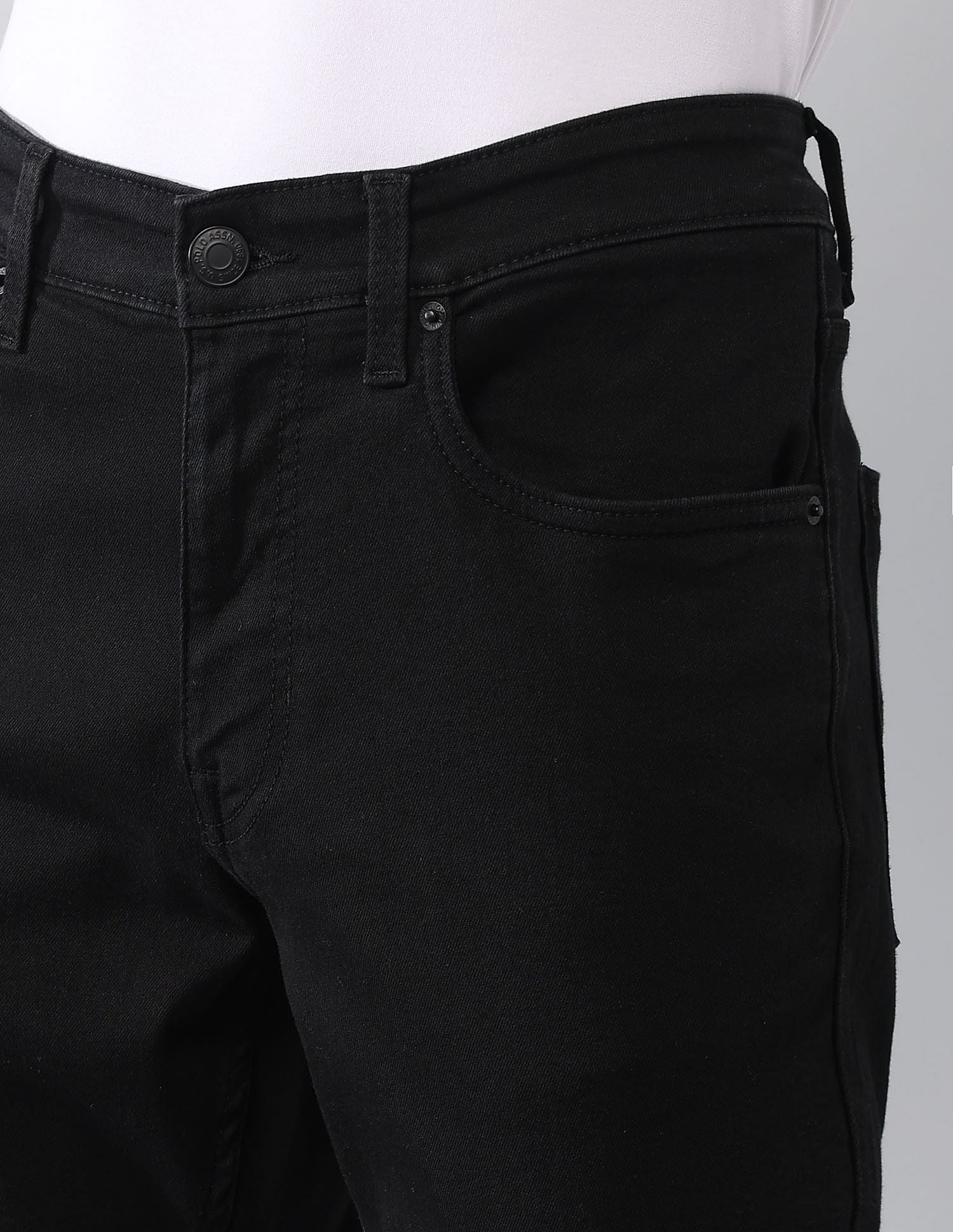 Brandon Slim Tapered Fit Black Jeans - Image 7