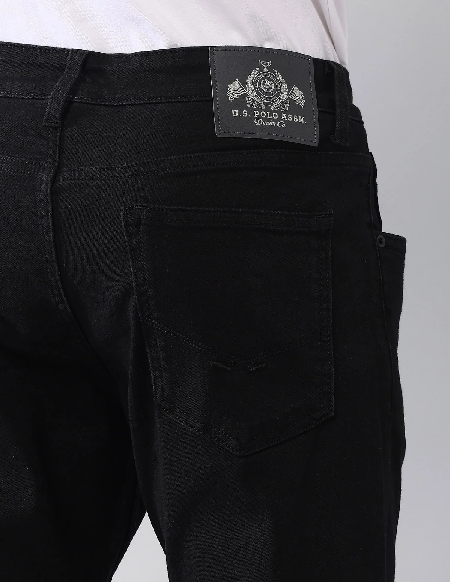 Brandon Slim Tapered Fit Black Jeans - Image 8