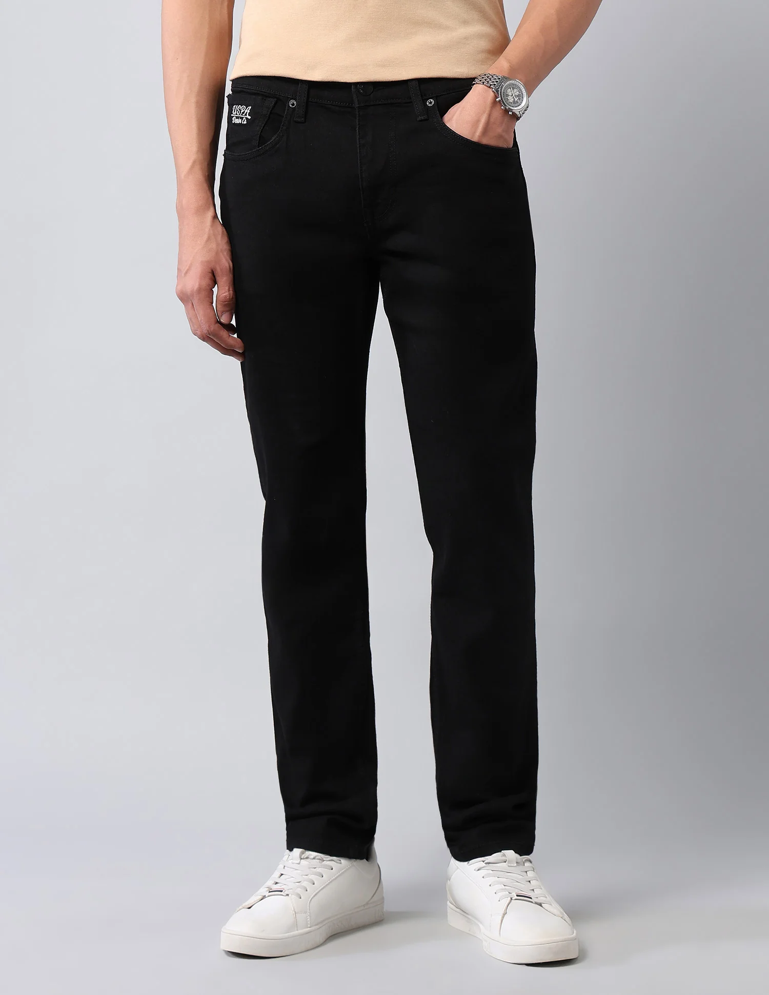 Brandon Slim Tapered Fit Black Jeans