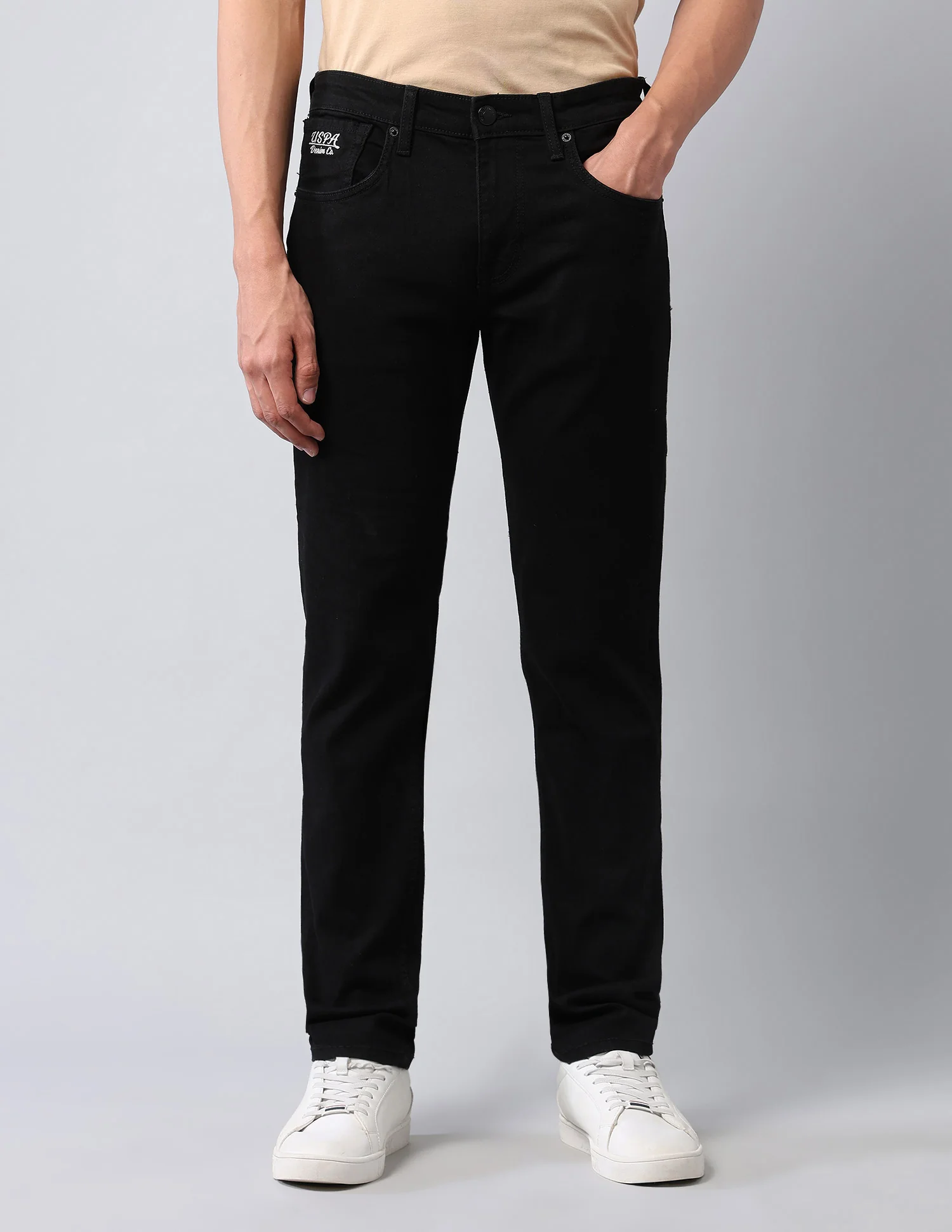 Brandon Slim Tapered Fit Black Jeans - Image 6