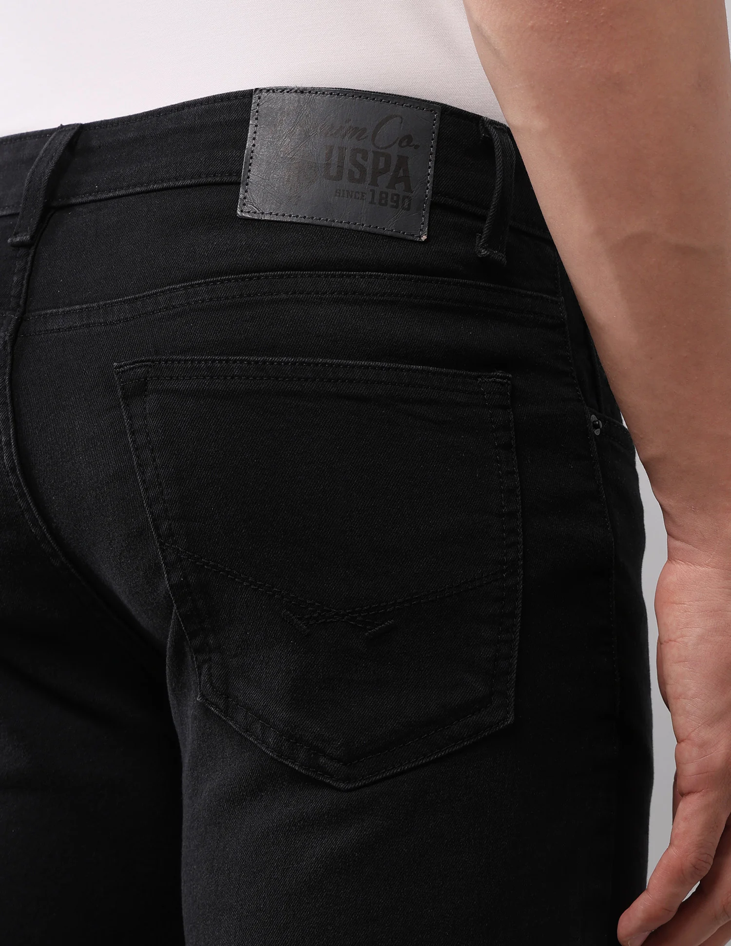Brandon Slim Tapered Fit Black Jeans - Image 8