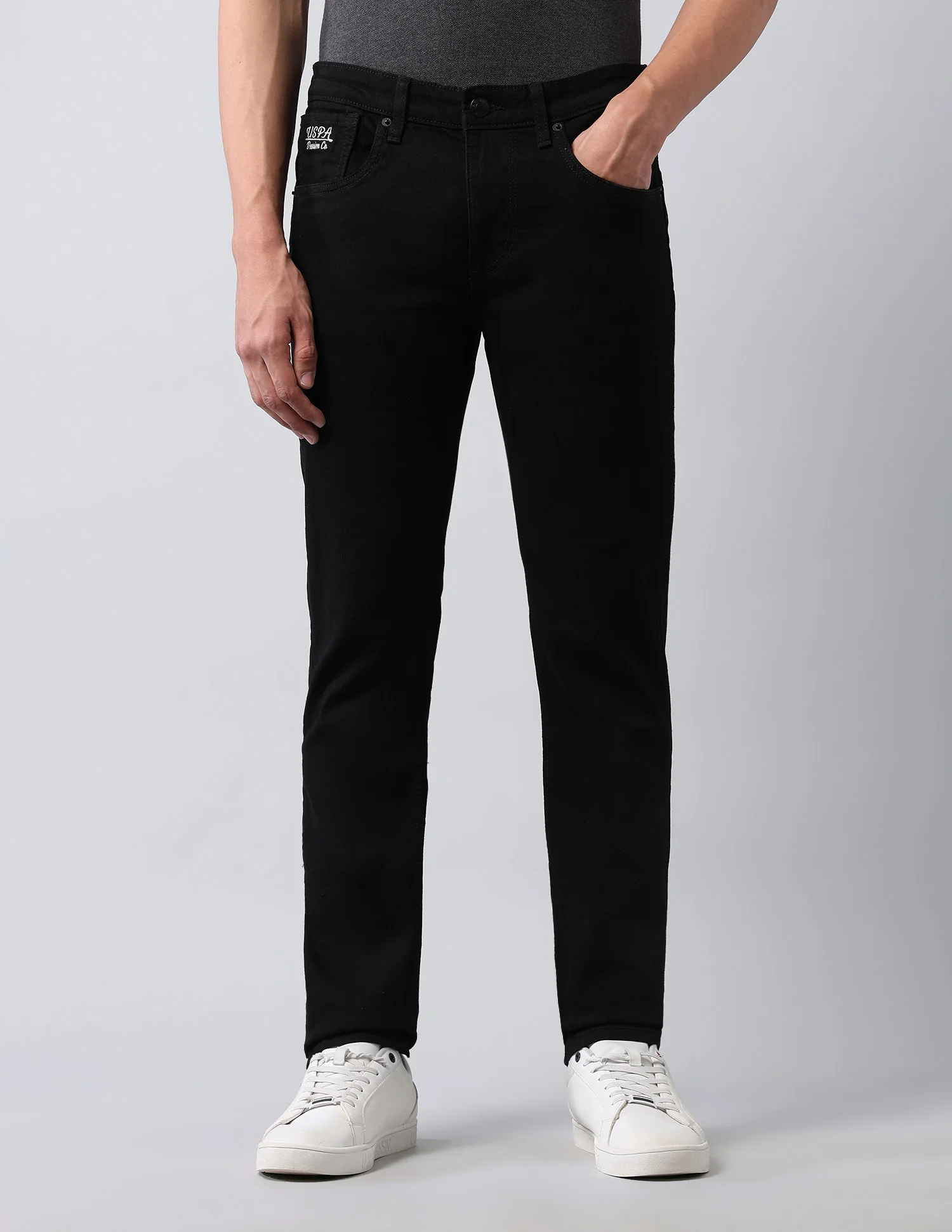 Brandon Slim Tapered Fit Black Jeans - Image 6