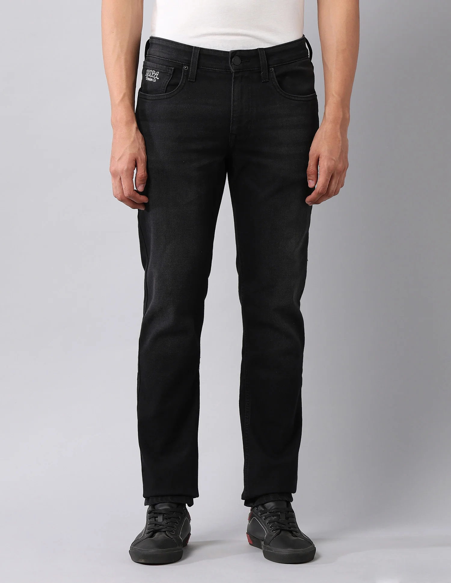 Brandon Slim Tapered Fit Black Jeans - Image 6