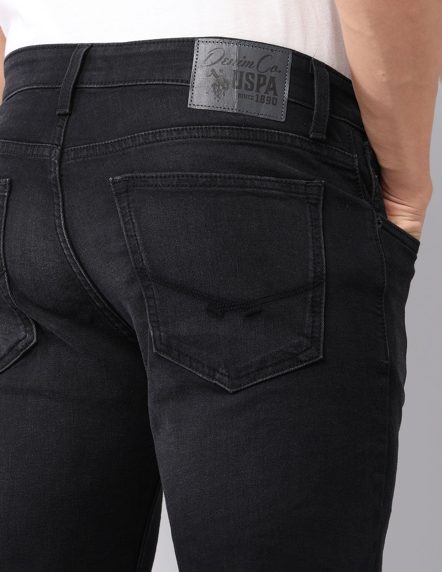 Brandon Slim Tapered Fit Black Jeans - Image 8