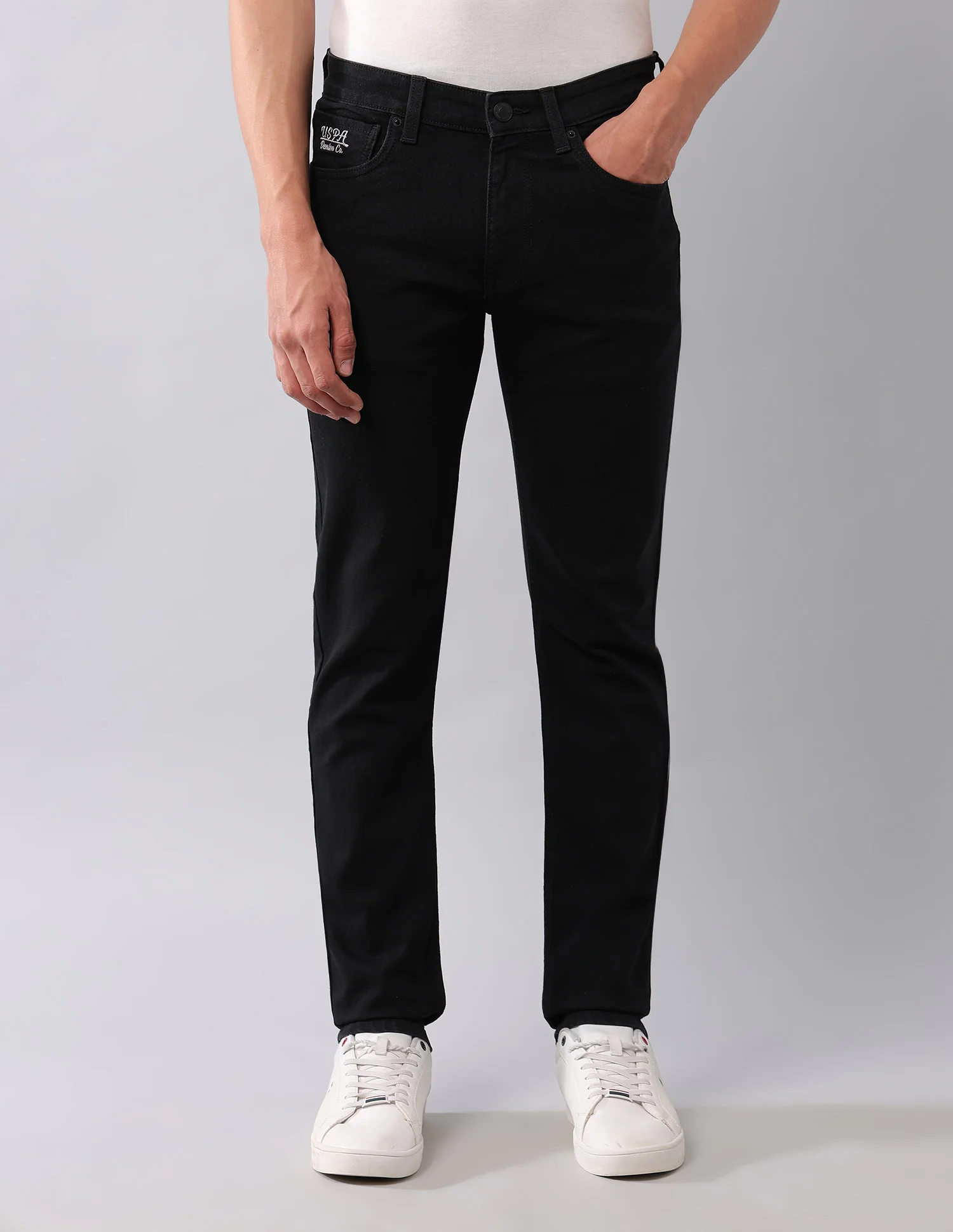 Brandon Slim Tapered Fit Black Jeans - Image 6