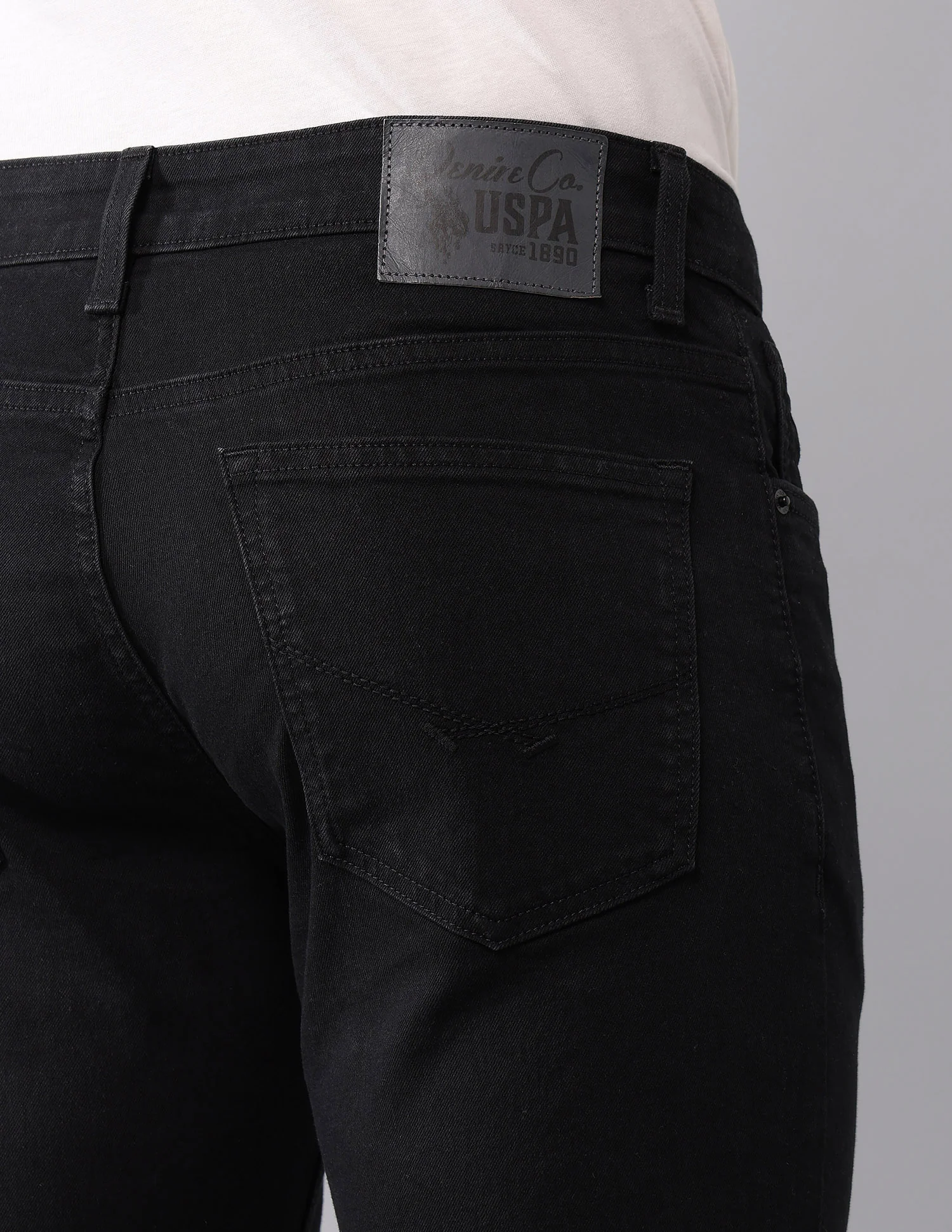 Brandon Slim Tapered Fit Black Jeans - Image 8