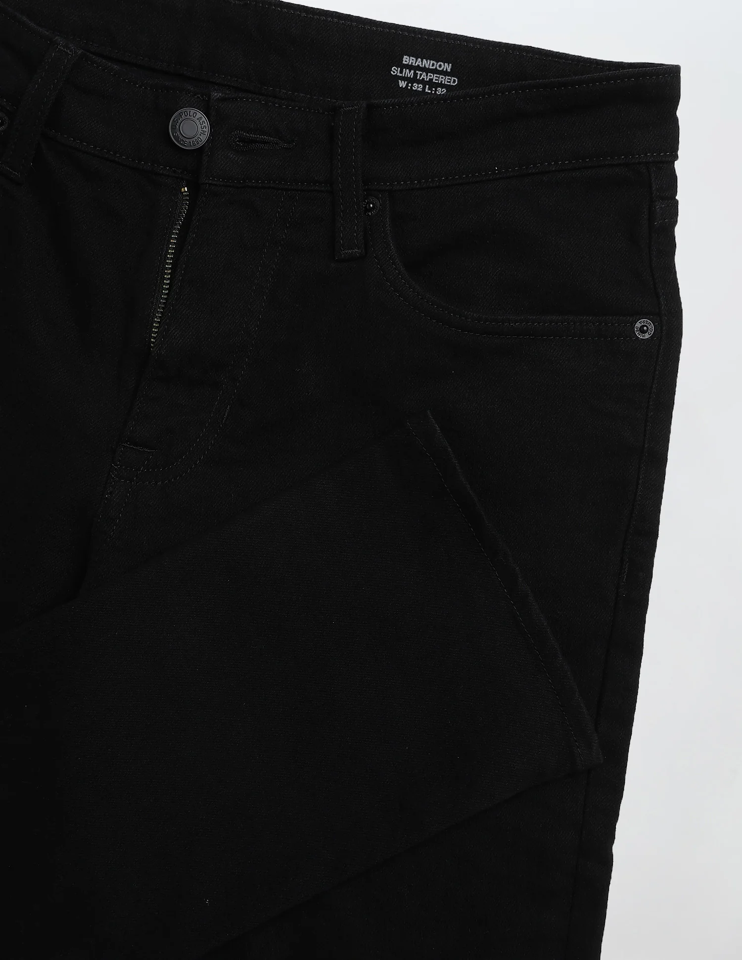 Brandon Slim Tapered Fit Black Jeans - Image 2