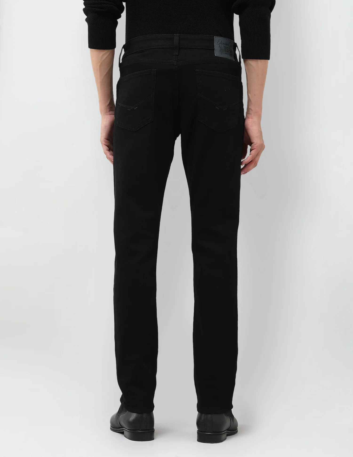 Brandon Slim Tapered Fit Black Jeans - Image 5