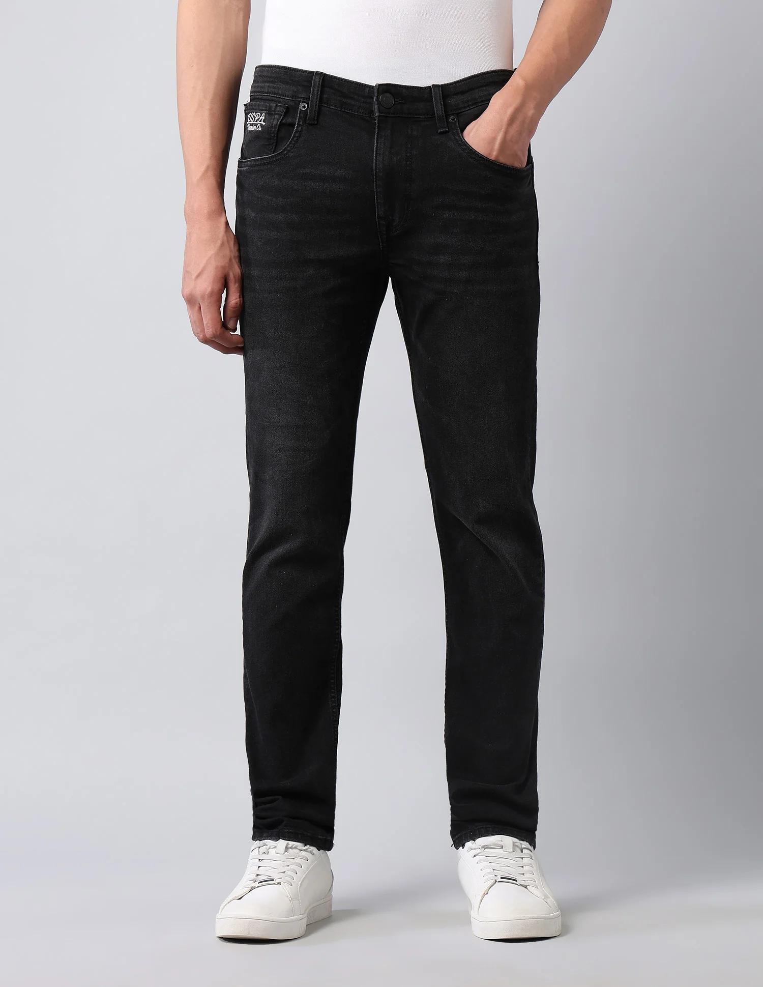 Brandon Slim Tapered Fit Black Jeans - Image 6