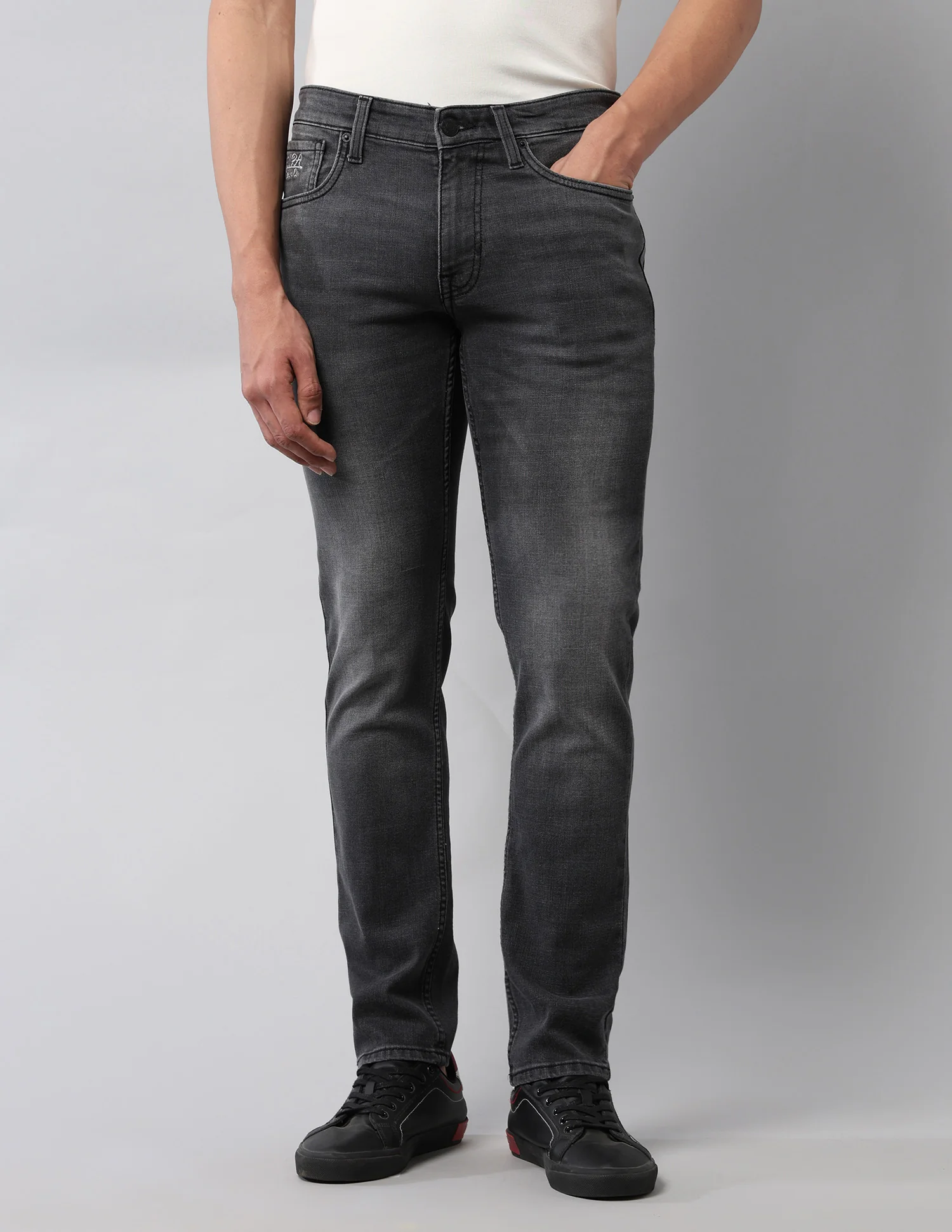 Brandon Slim Tapered Fit Black Jeans - Image 6