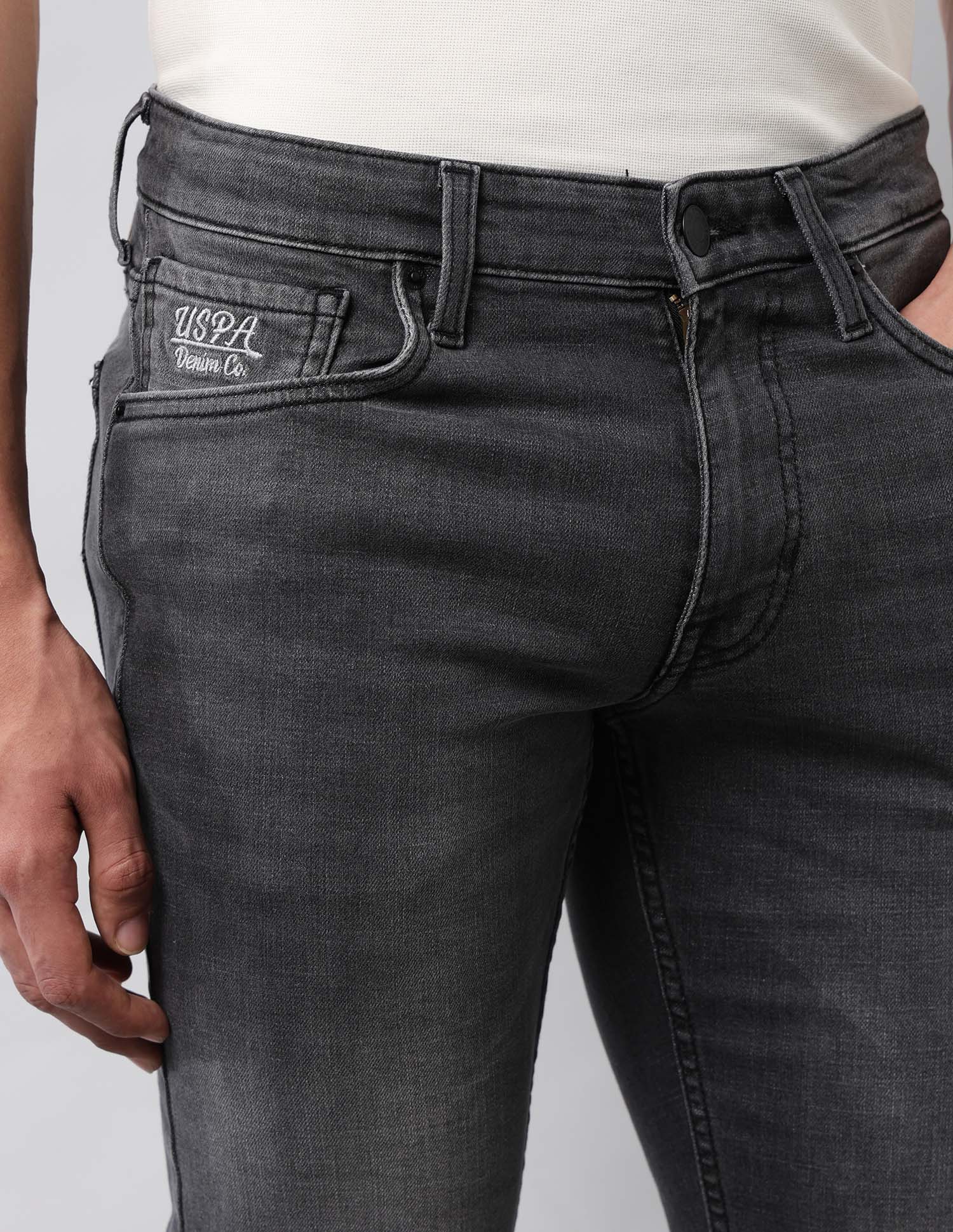 Brandon Slim Tapered Fit Black Jeans - Image 7