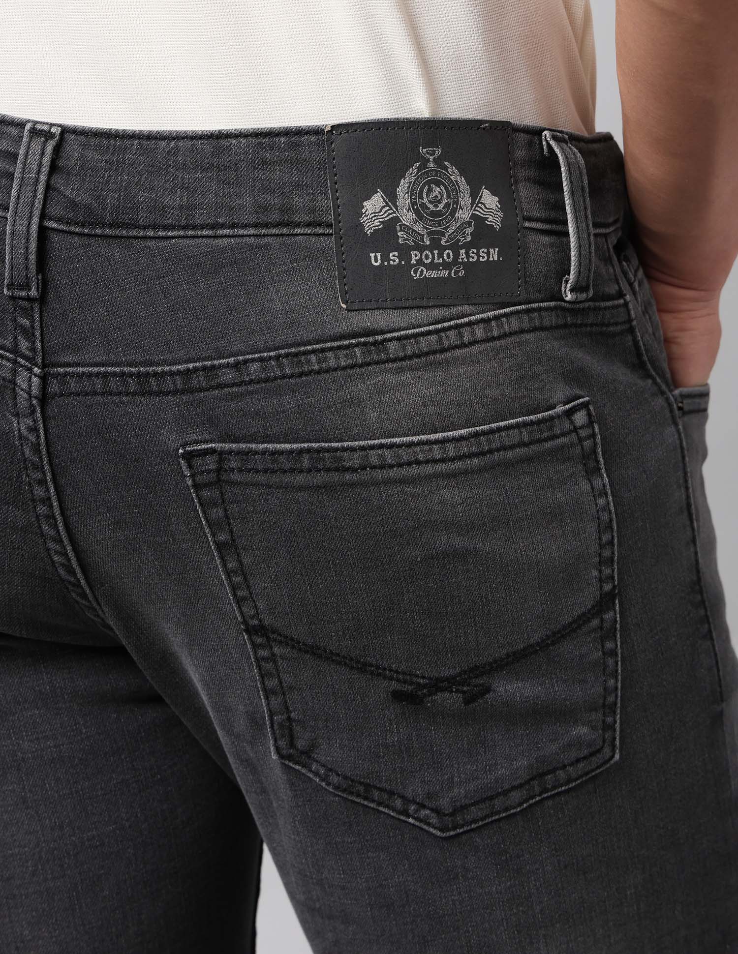 Brandon Slim Tapered Fit Black Jeans - Image 8