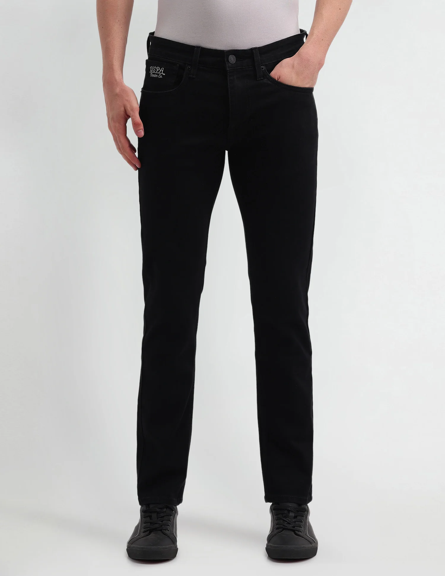 Brandon Slim Tapered Fit Black Jeans - Image 6