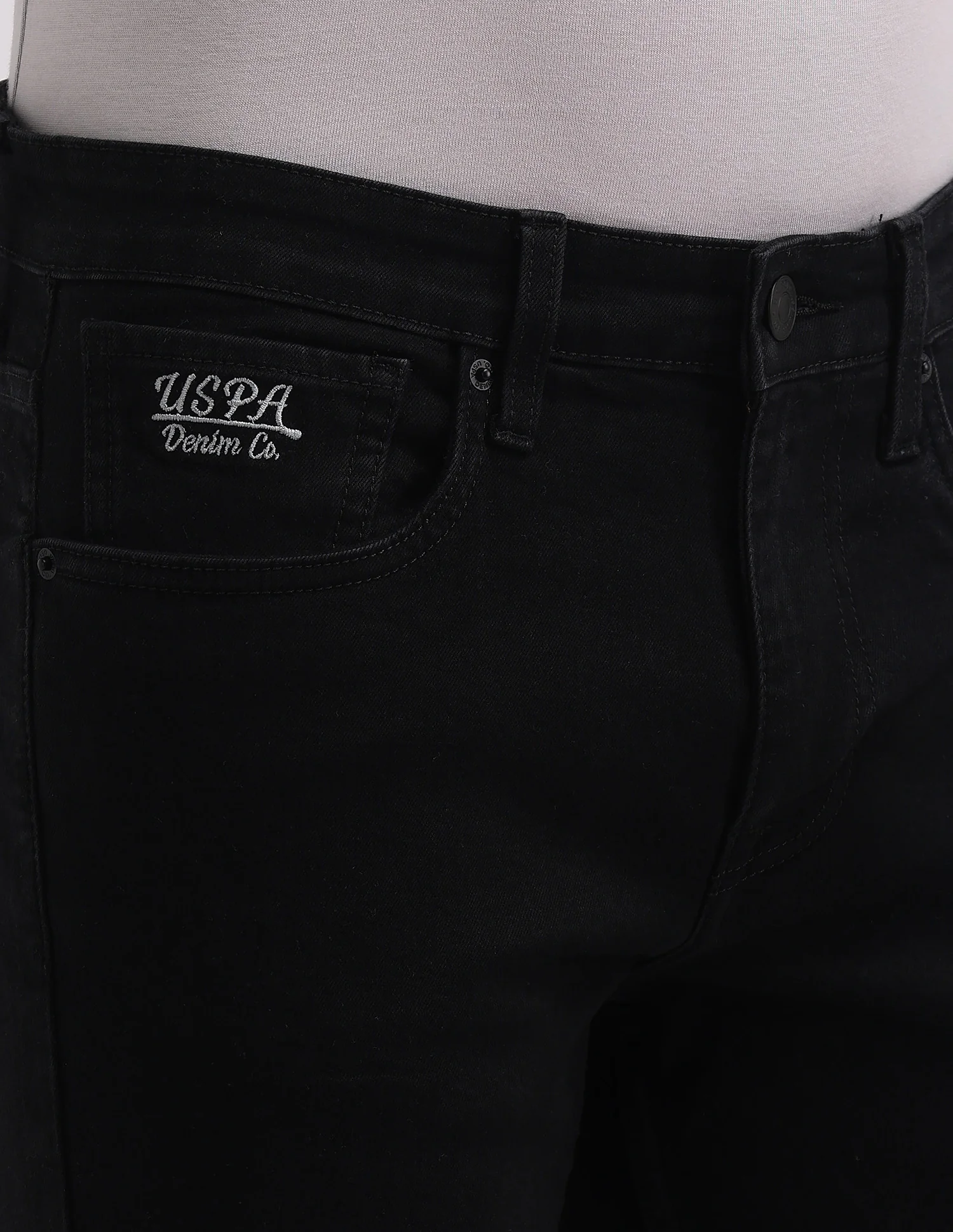 Brandon Slim Tapered Fit Black Jeans - Image 8
